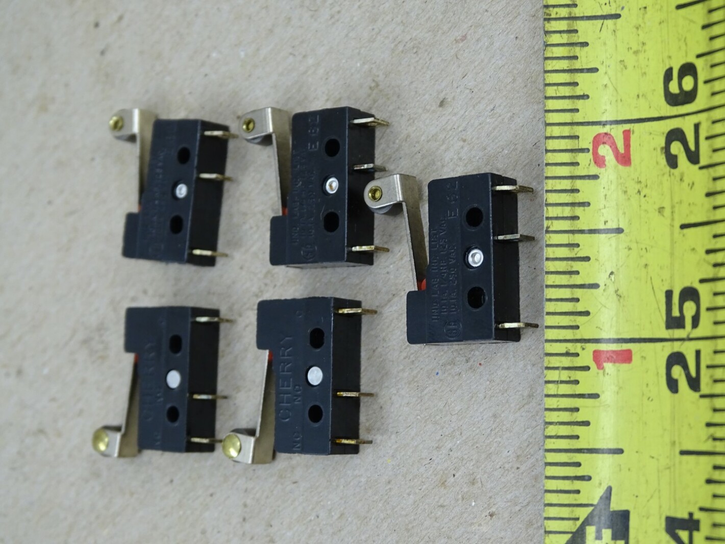 (5) Cherry Electric Microroller Switch , E6210K Joseph Fazzio