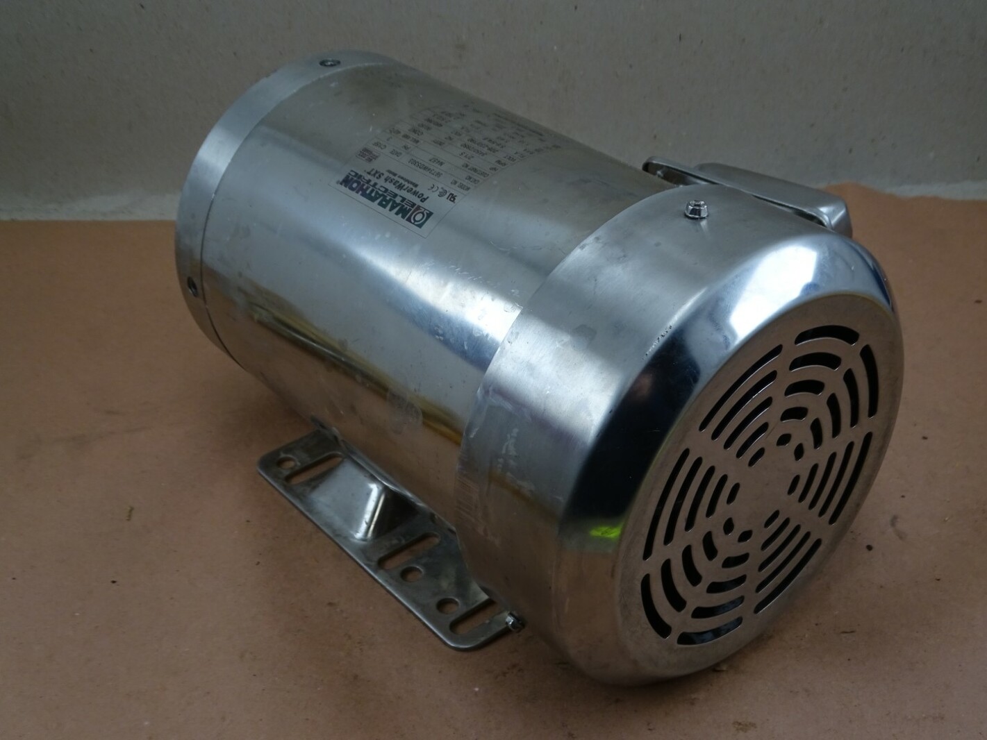 Marathon Electric  2HP Stainless Washdown Motor 460v 3450rpm, 56T34WD5303