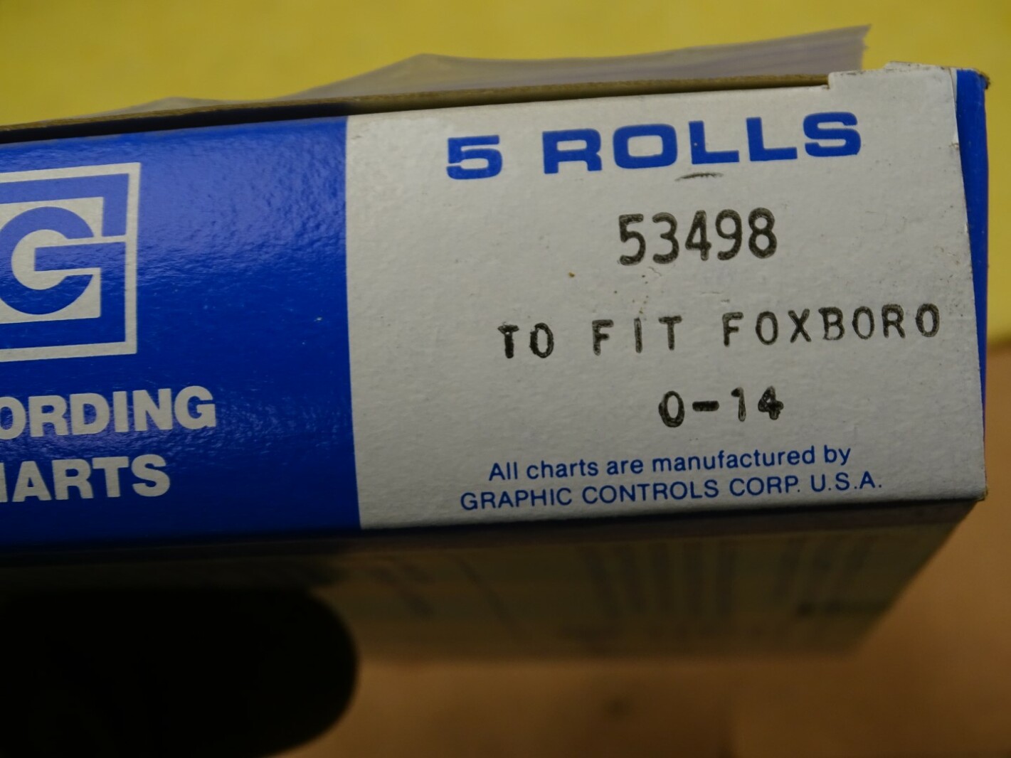 (20) Graphic Controls  Chart Recorder Paper to fit Foxboro 0-14, 53498