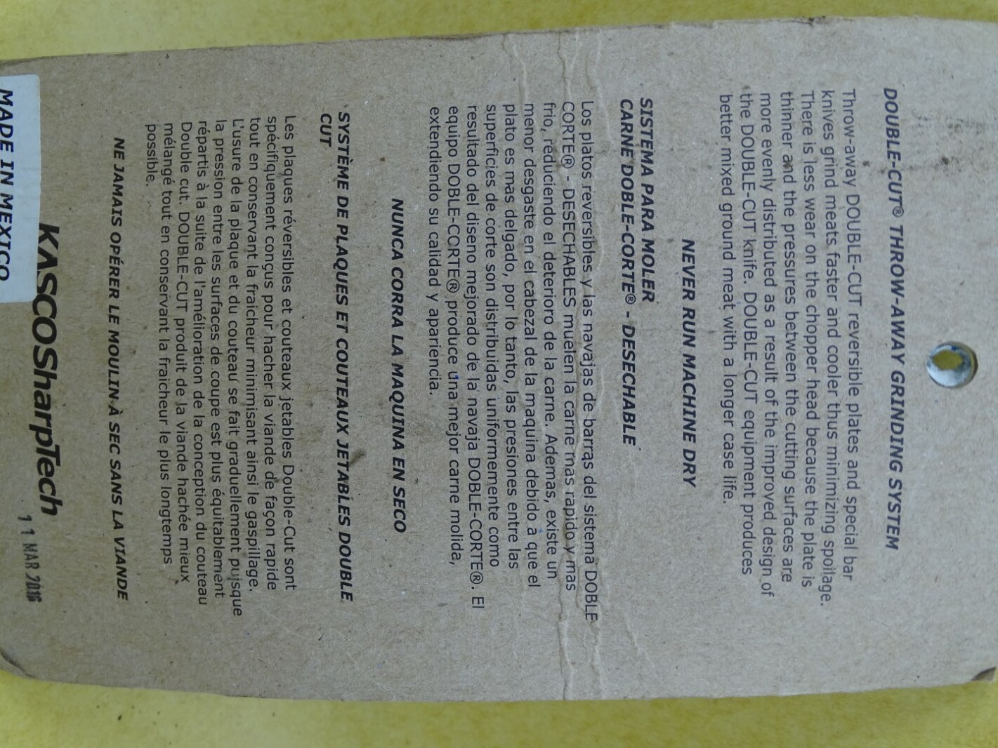 Kasco SharpTech Meat Grinder Knife , No. 82