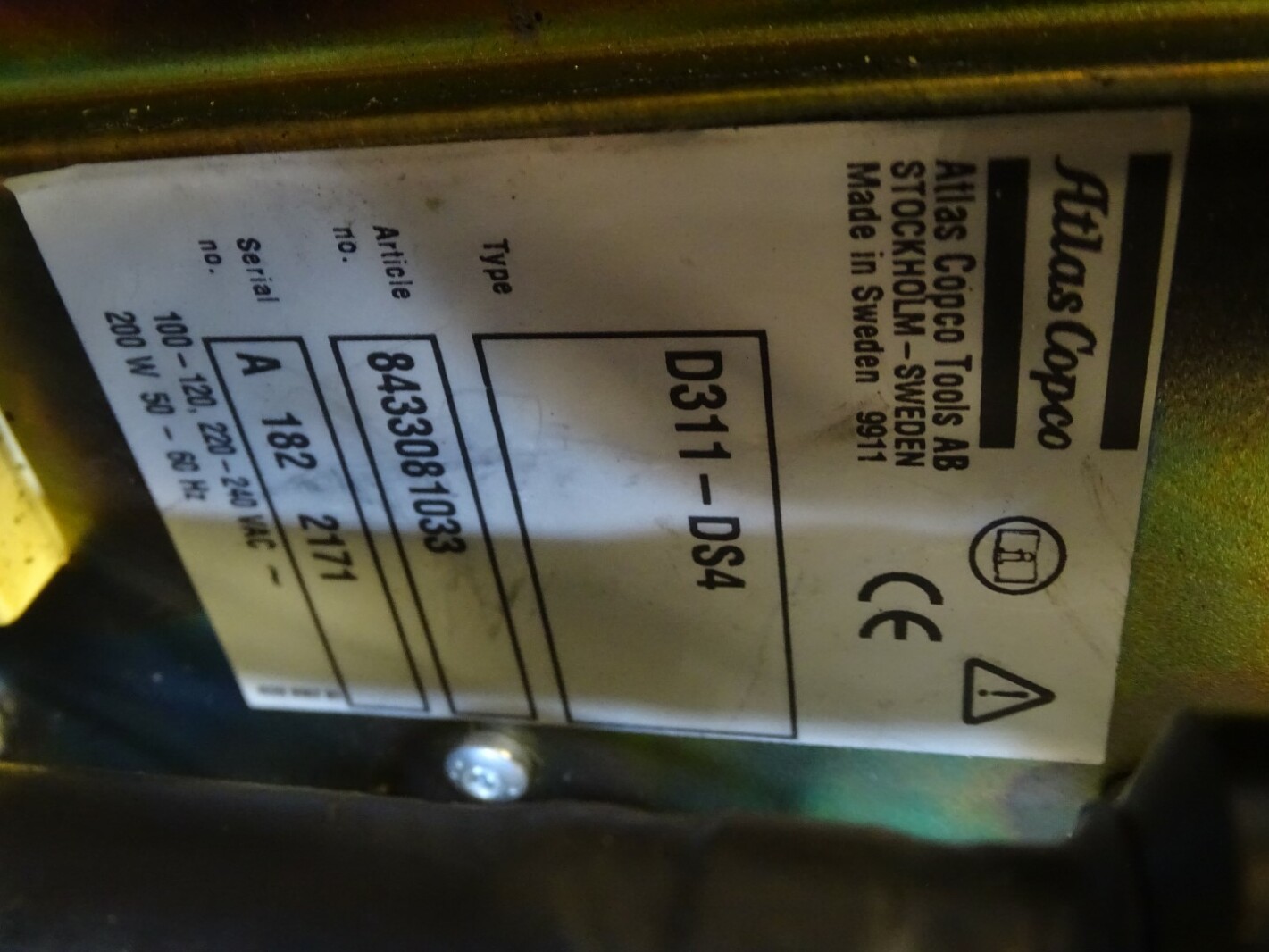 Atlas Copco Torque Controller *Powers on*, Tensor D311-DS4