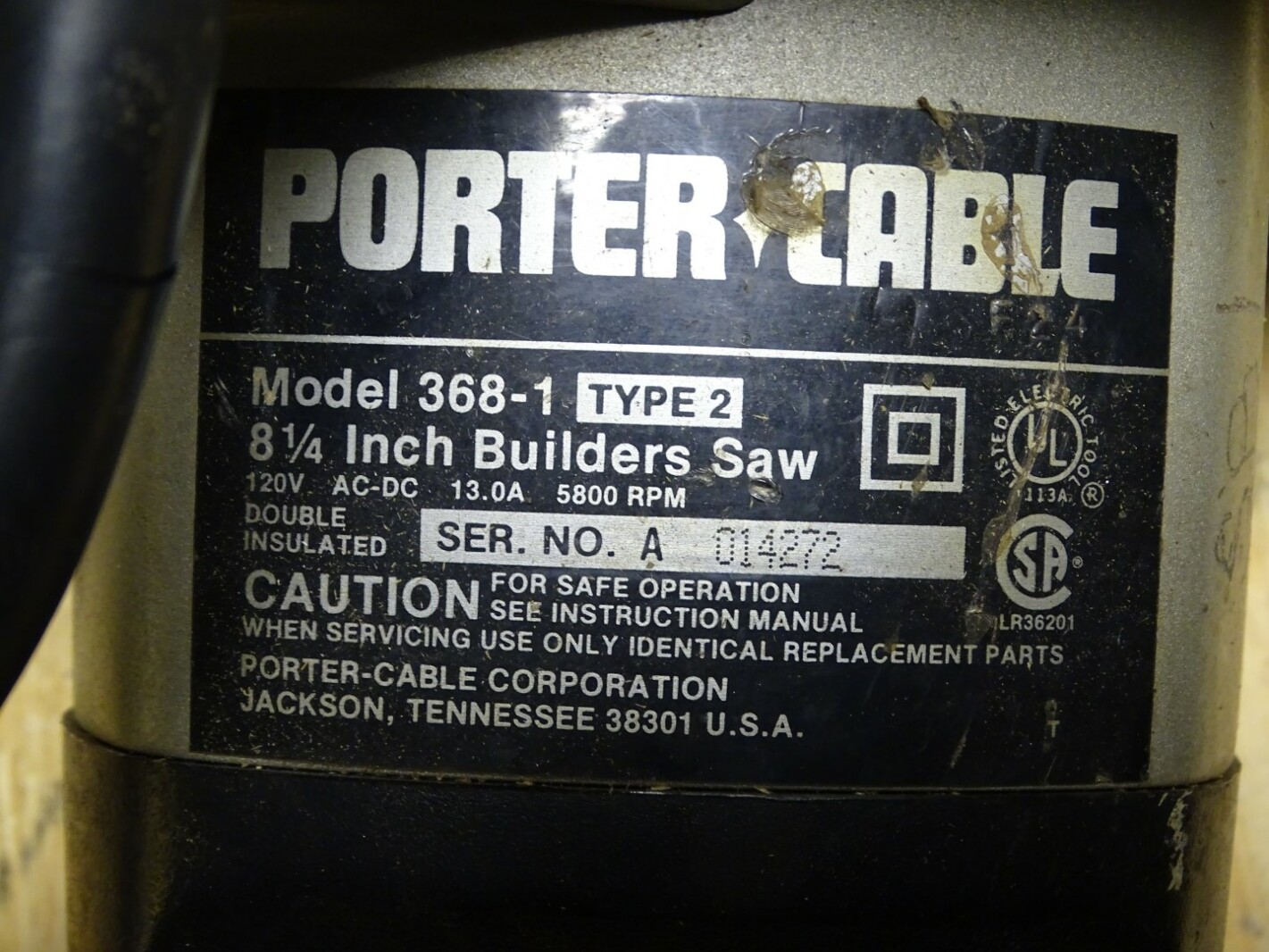 Porter Cable 8-1/4