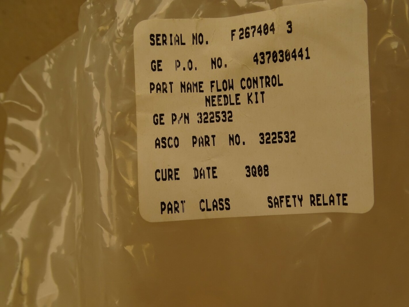General Electric Flow Control Needle Kit , 322532