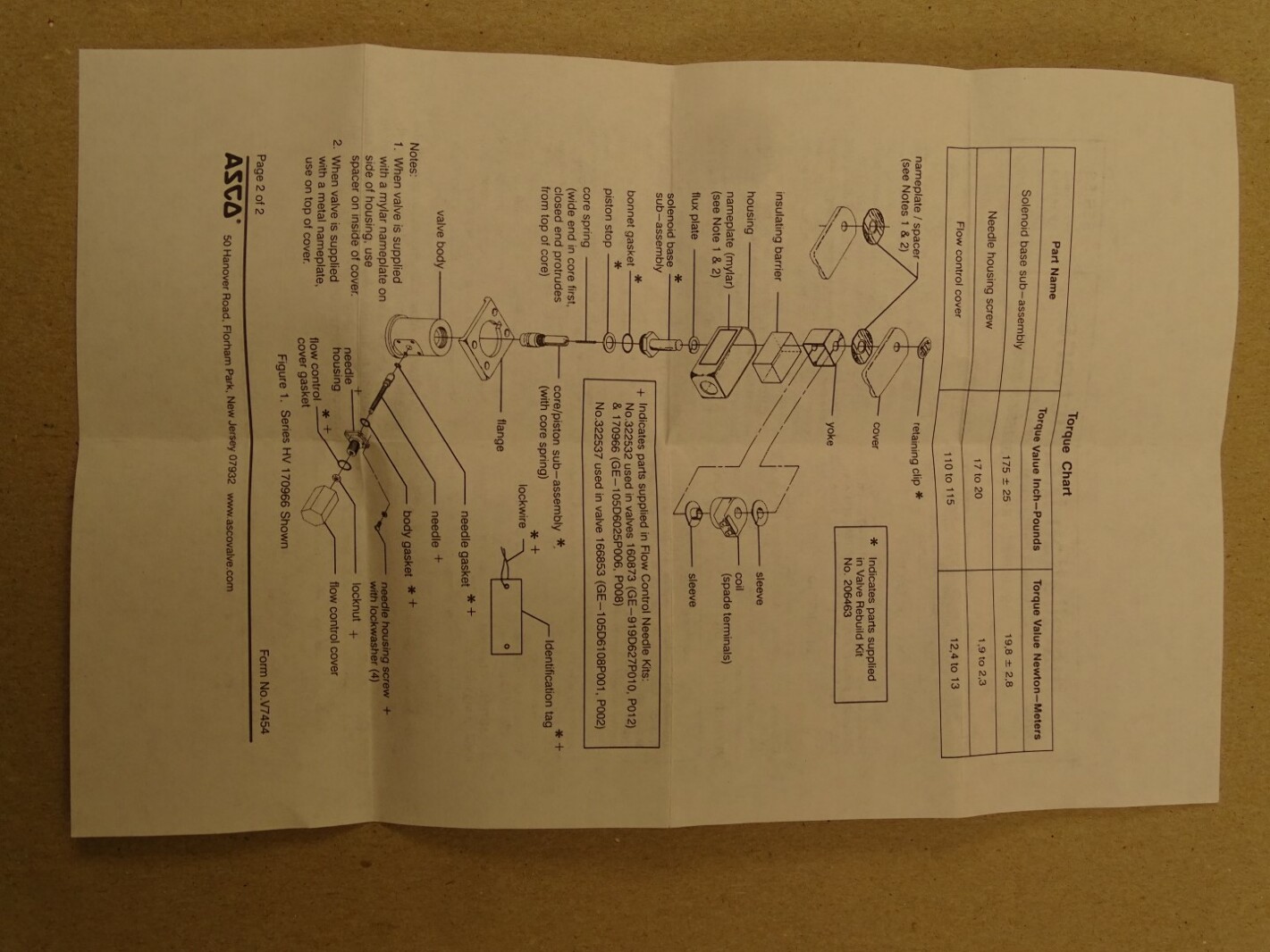 General Electric Flow Control Needle Kit , 322532