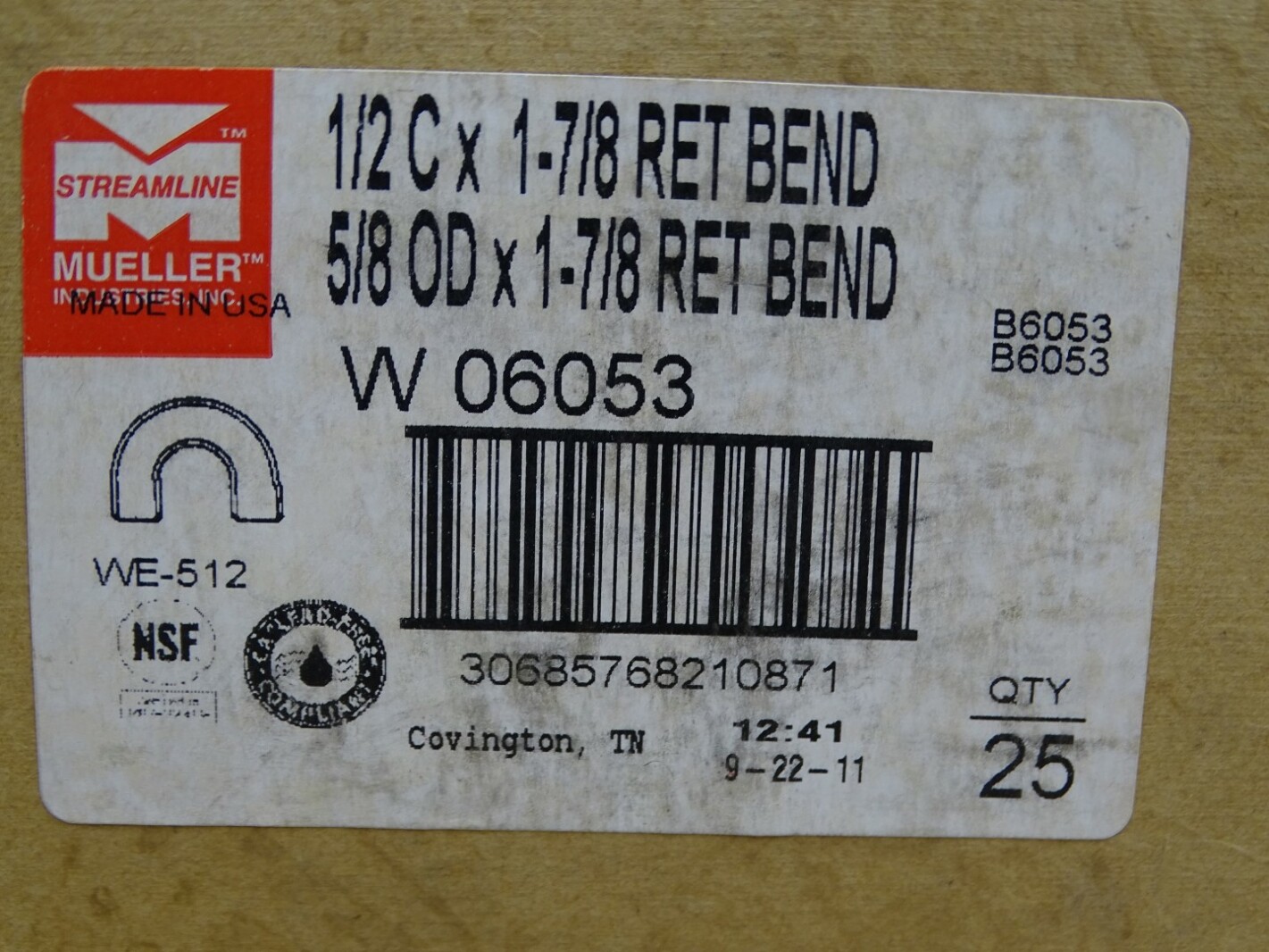 Mueller Ind. Streamline 