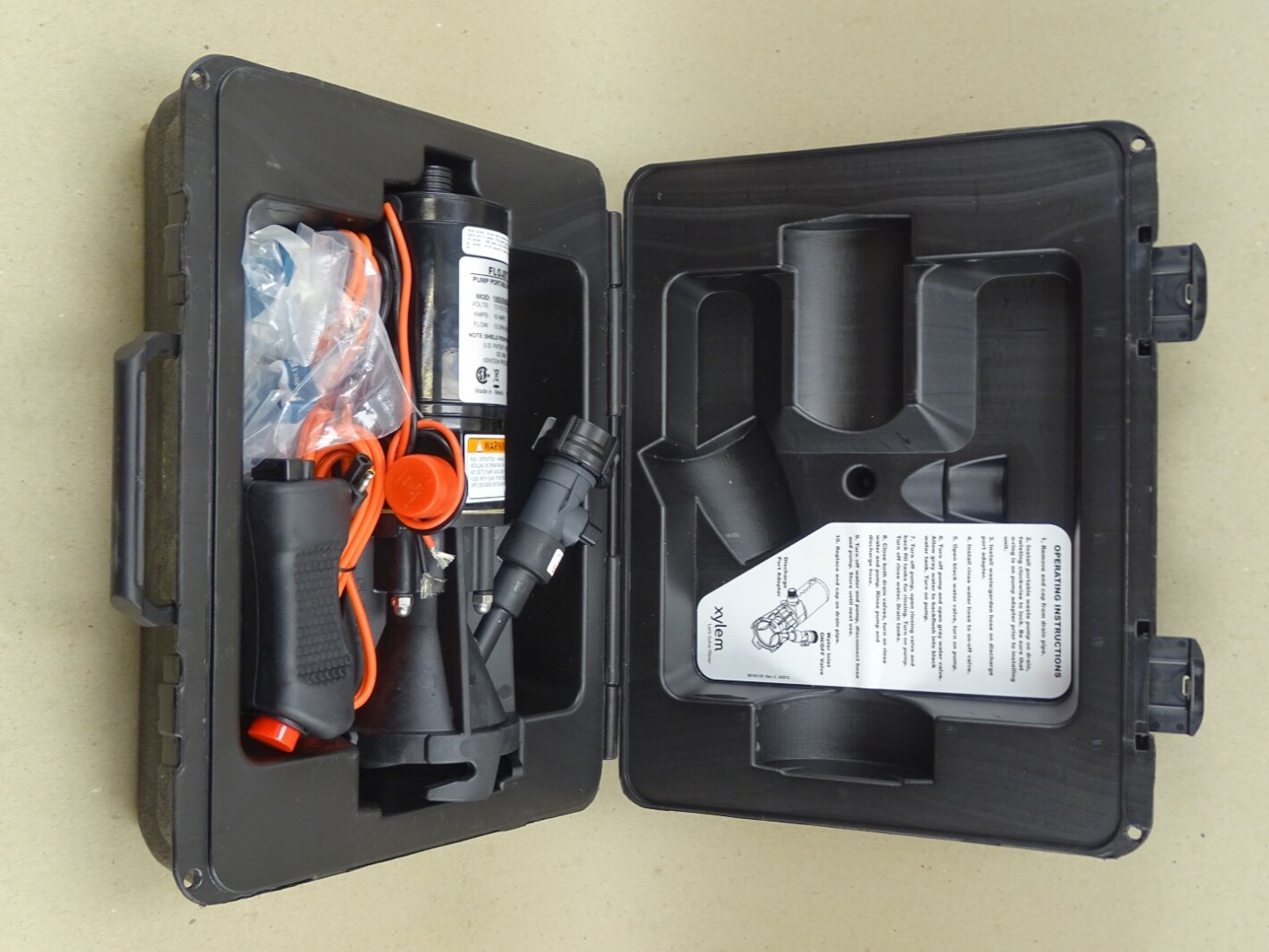FloJet Portable RV Waste Pump 13GPM 12V 16A, 18555000A