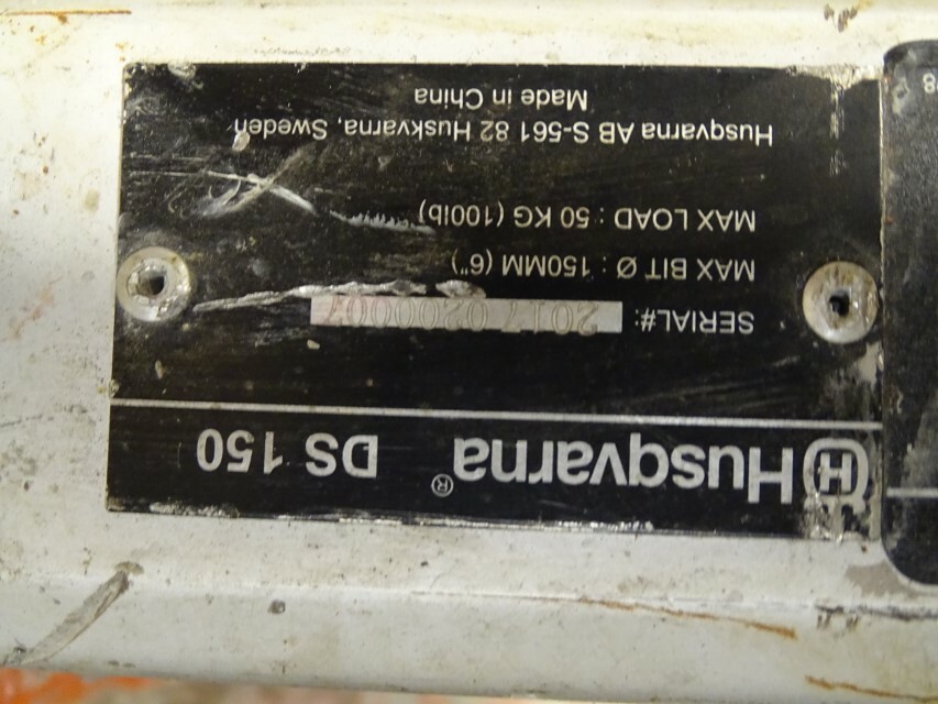 Husqvarna hand held core drill stand max 150MM, max load 100lbs, DS150