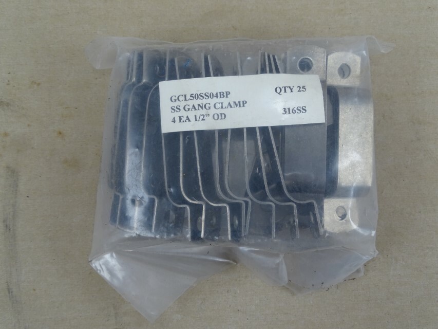 (25) Channel track SS Gang Clamp 1/2
