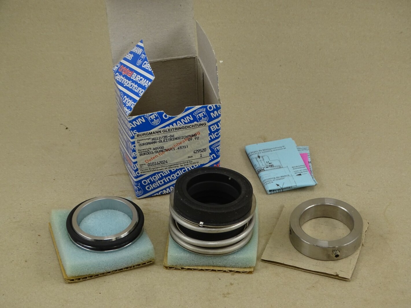 Burgmann-Gleitringdichtung Mechanical Seal , MG12/35-G6