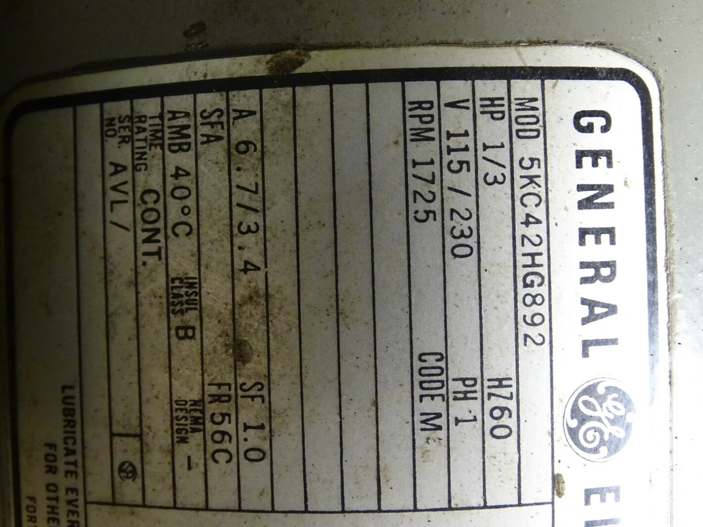 Leybold-Heraeus Trivac Dual Stage Rotary Van Vacuum Pump 1/3HP, 1725RPM, D4A