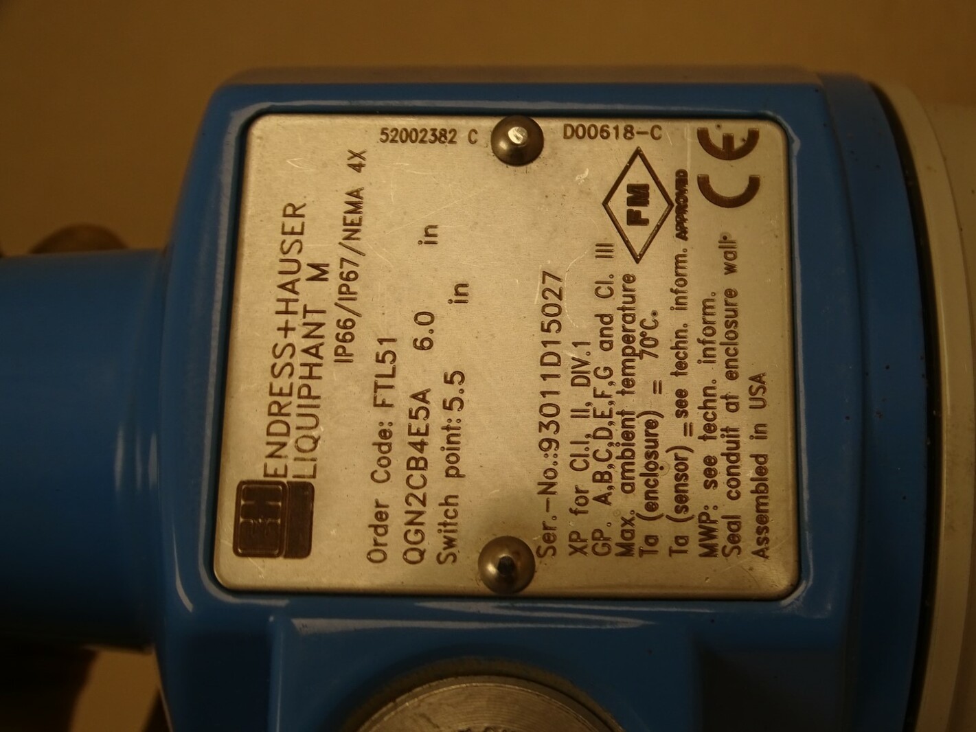Endress Hauser Liquiphant M , FTL51-QGN2CB4E5A