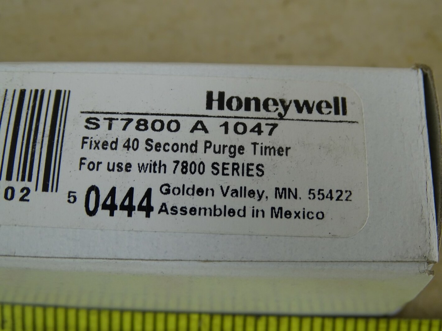 Honeywell Fixed 40 Sec Purge Timer , ST7800A1047