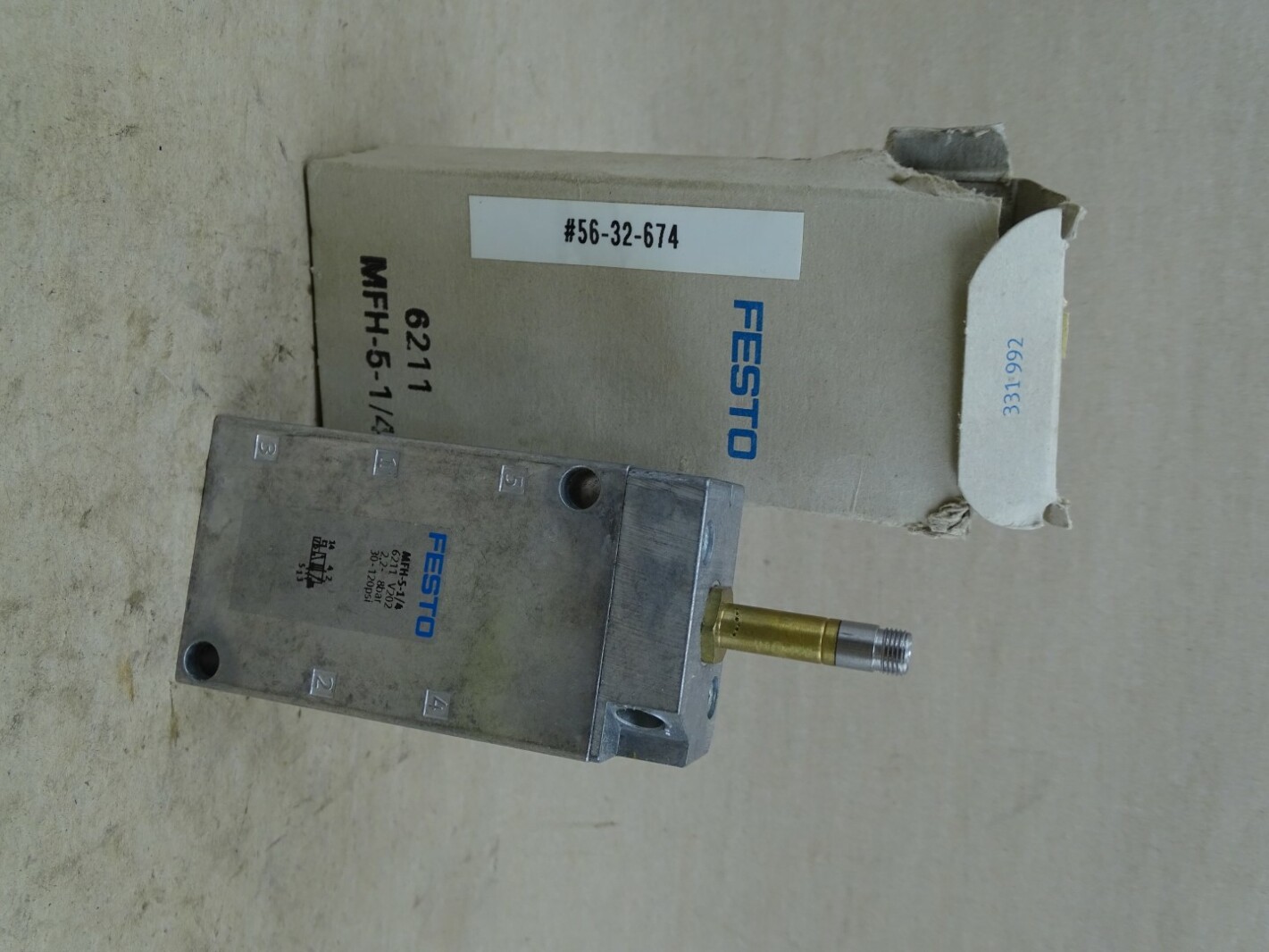 Festo Solenoid Valve 6211 30-120psi , MFH-5-1/4