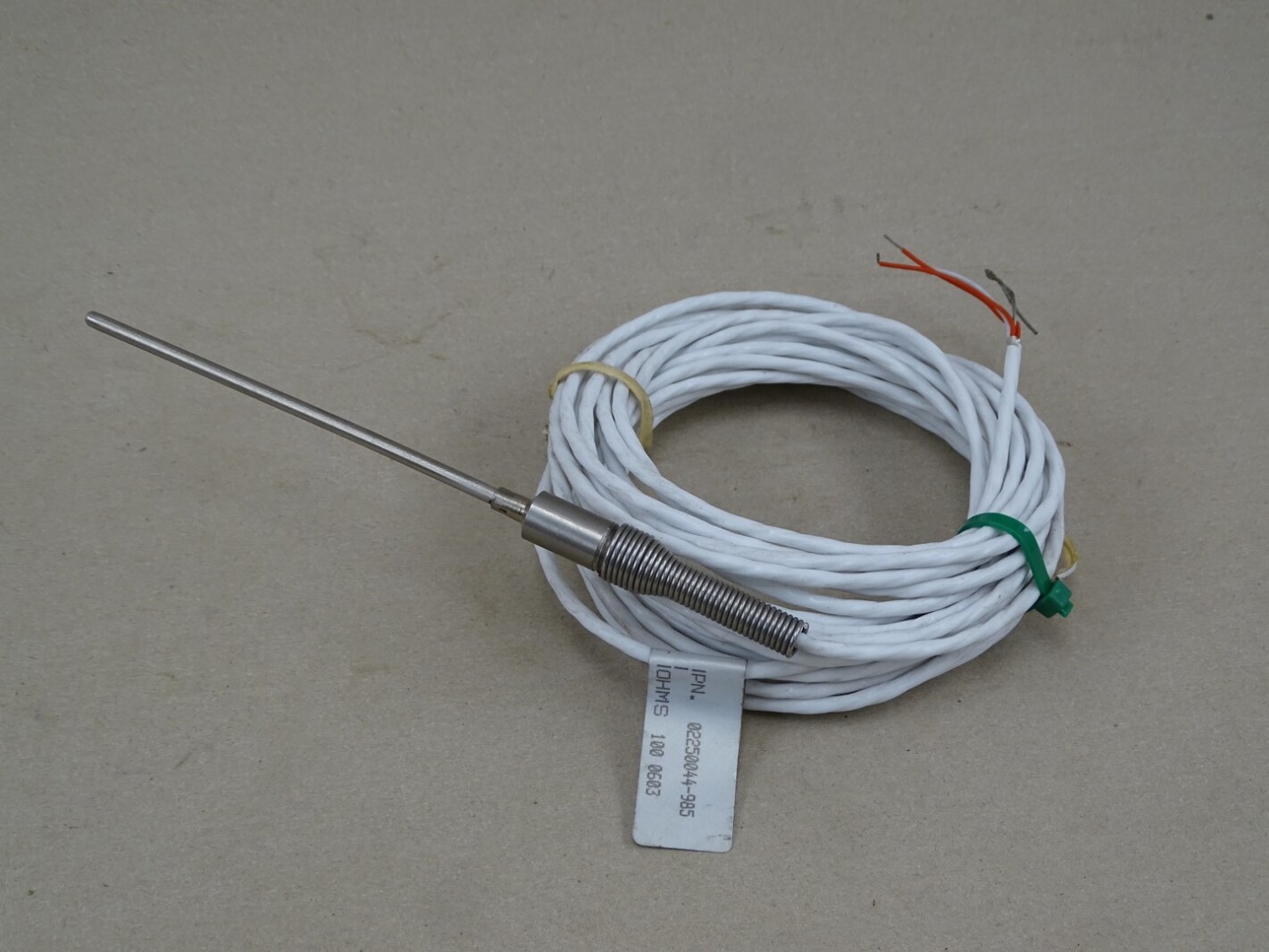 Sullair RTD Probe 100OHM, Platinum, 20FT, 02250044-985