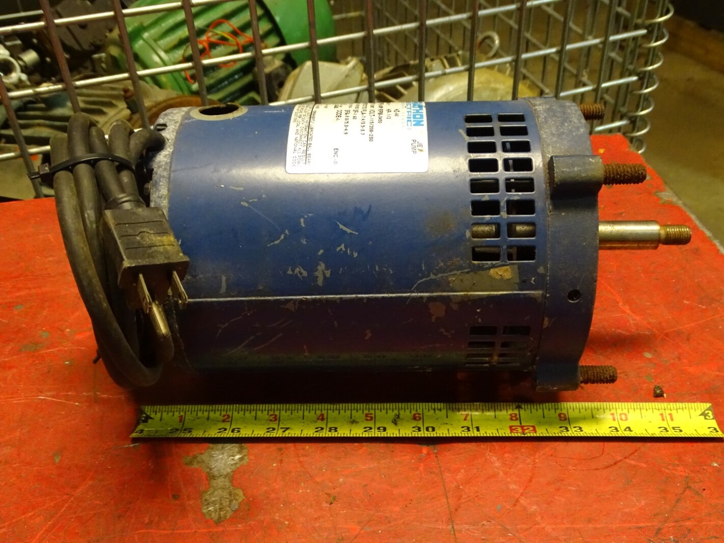 Marathon 1/2HP Electric Motor J034 1PH, 115/208-230V, 3450RPM, 9QK56C34D2096F