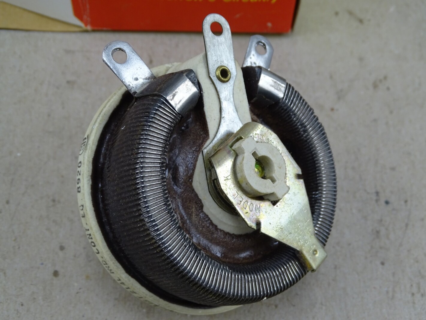 Ohmite 100 Watt Model K Rheostat 50 Ohms, RKS50R