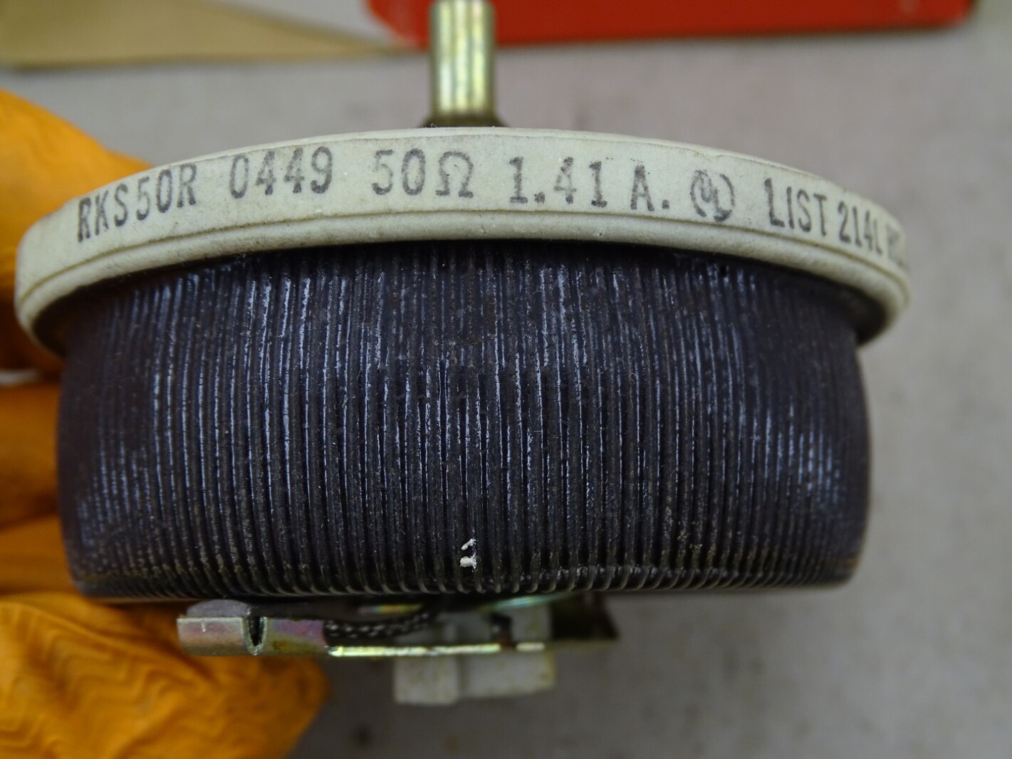 Ohmite 100 Watt Model K Rheostat 50 Ohms, RKS50R