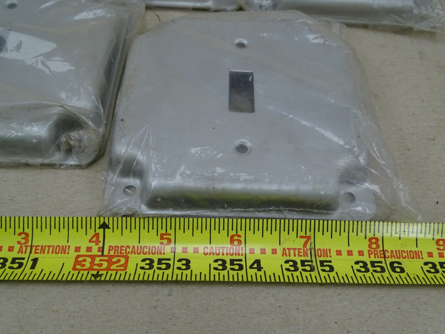 (5) Mulberry 4-inch Raised Single Switch Covers Steel, 11401