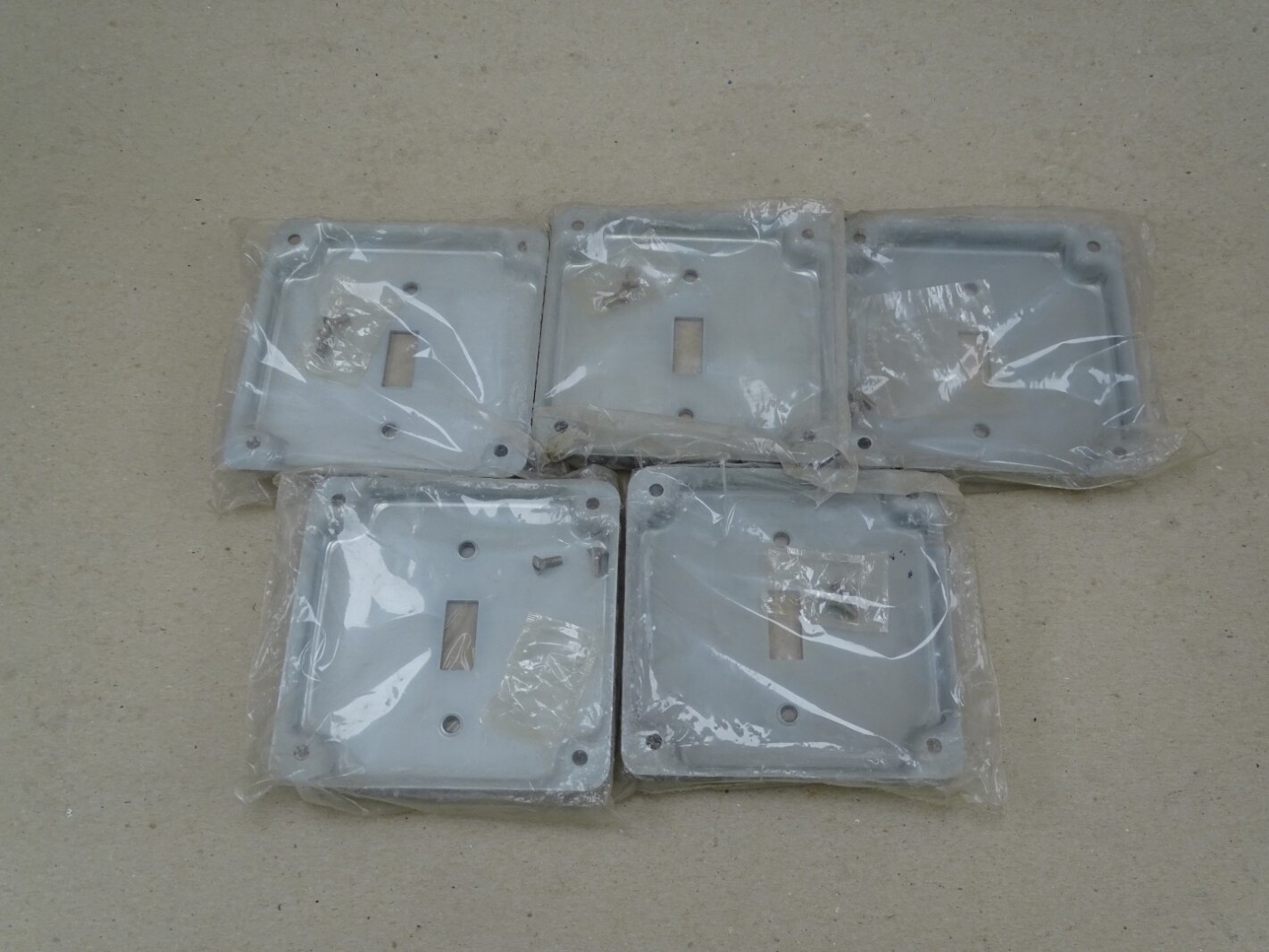 (5) Mulberry 4-inch Raised Single Switch Covers Steel, 11401