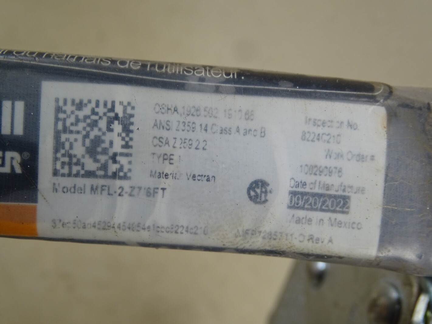 Miller  Turbo Lite Personal Fall Limiter 6FT, MFL-2-Z7/6FT
