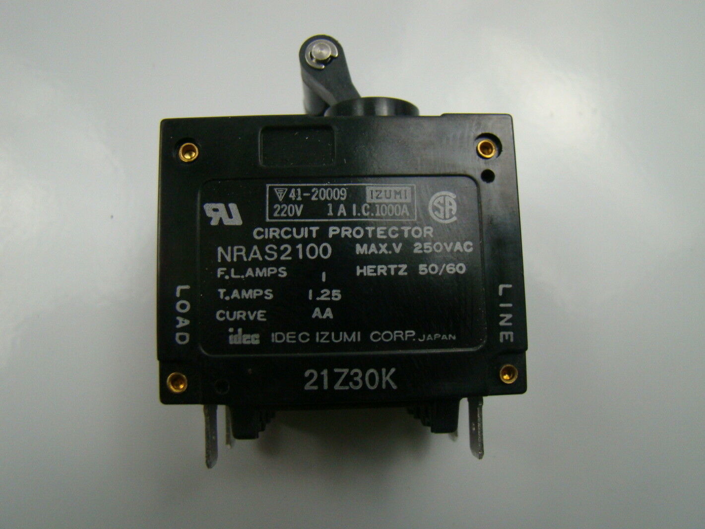 idec Circuit Protector 2 Pole 1AMP 250VAC NRAS2100 Joseph Fazzio