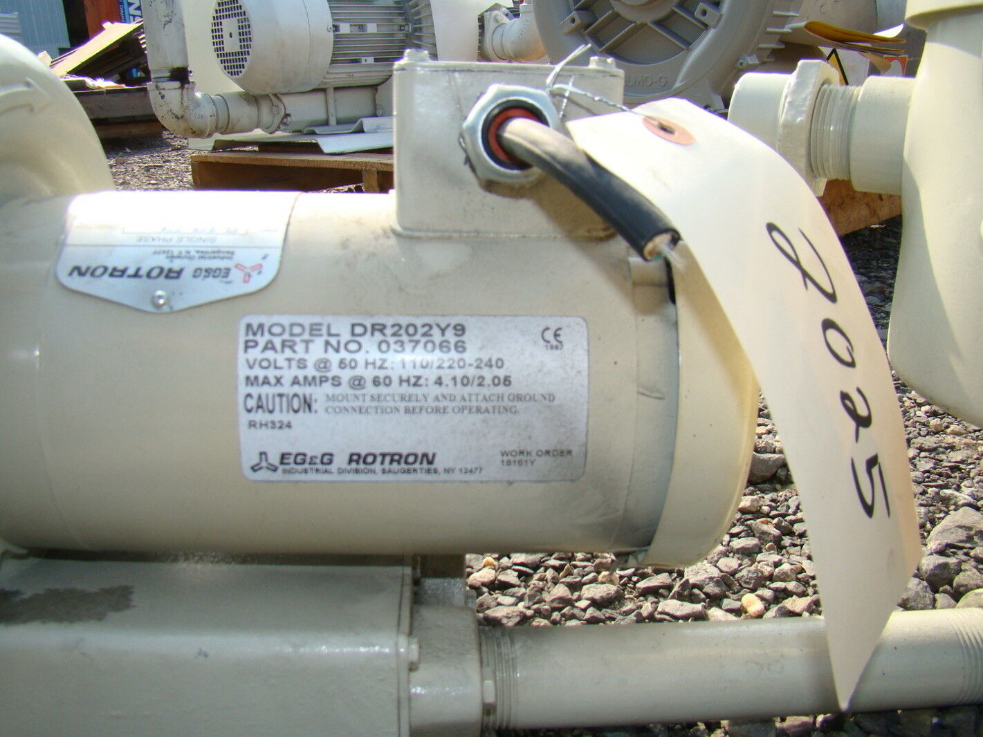 EG & G Rotron Material Blower .33HP DR202Y9 Joseph Fazzio, Incorporated