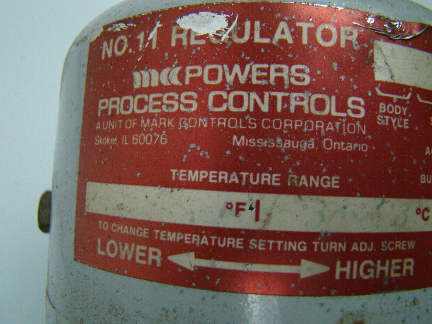 Powers Process Controls No. 11 60-180°F Temperature Regulator 585