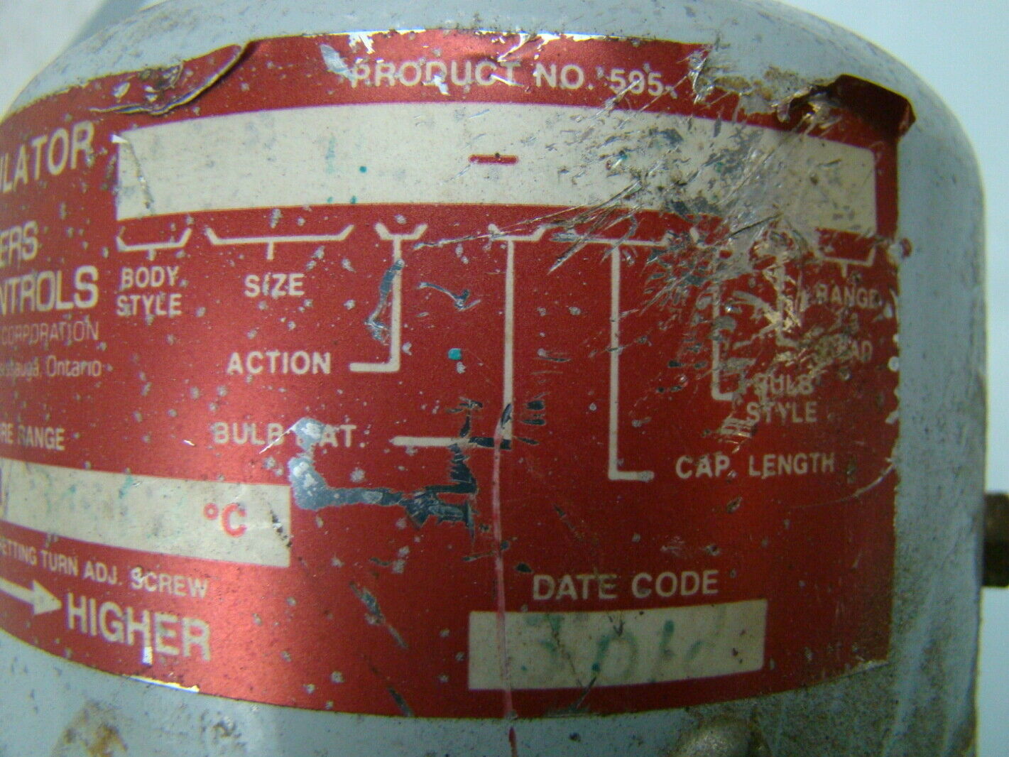 Powers Process Controls No. 11 60-180°F Temperature Regulator 585