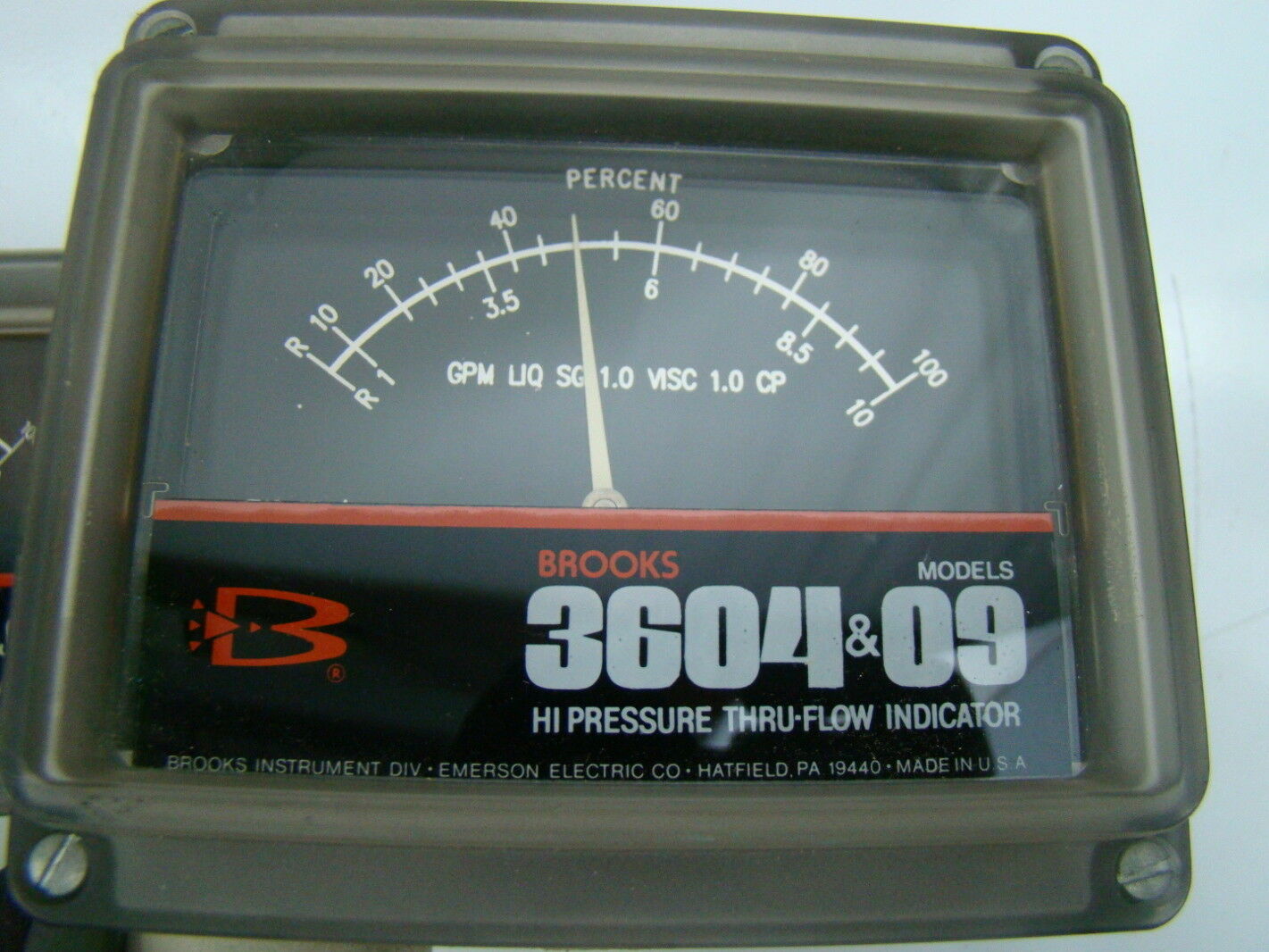 Indicateur De Débit Brooks 3604 & 09 - Modèle 3604EA1A6A1A - Haute Pression, Type Traversant - Neuf Sans Boîte