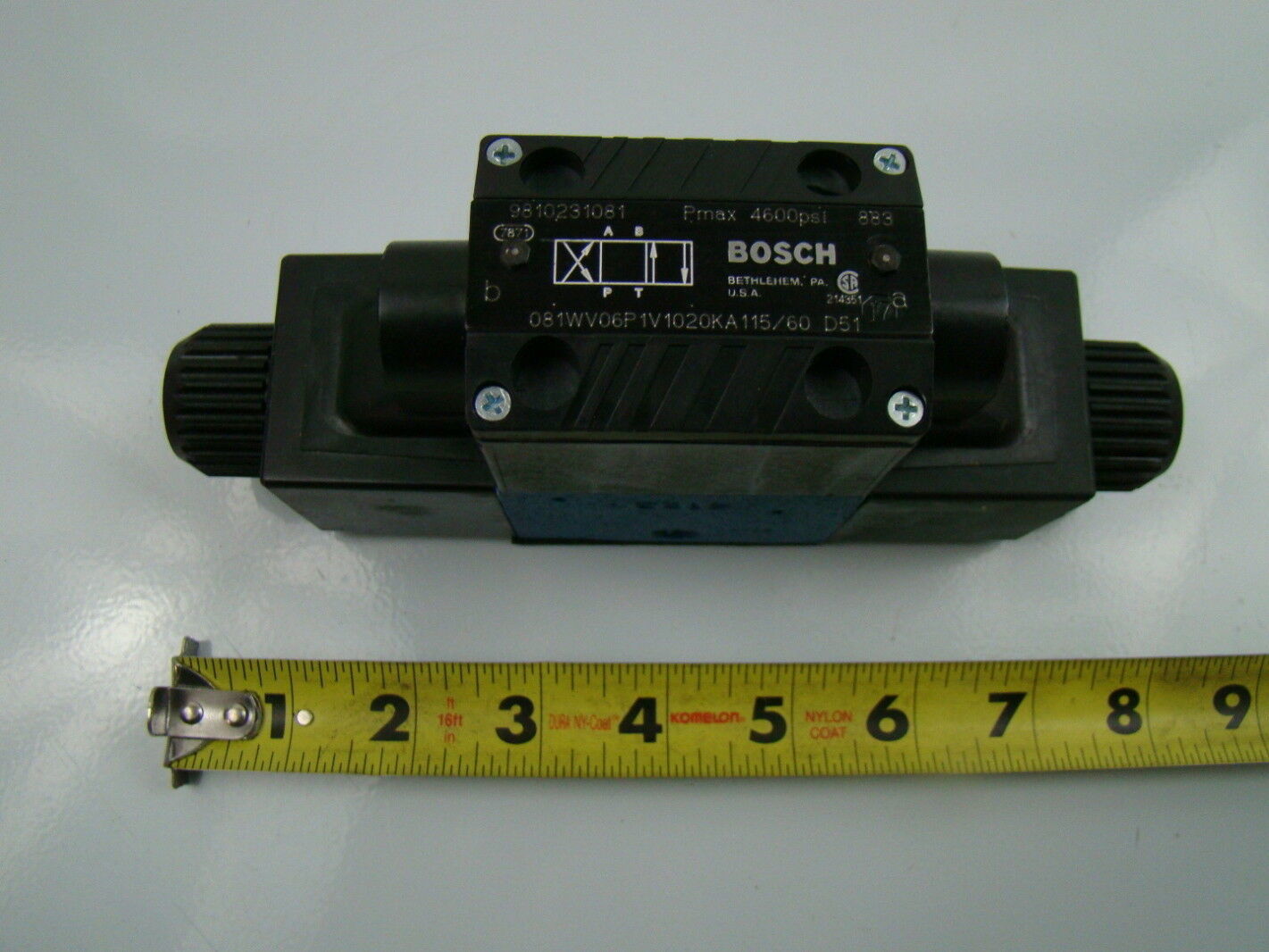 Bosch 4600 PSI 110115v Directional Control Valve 9810231081 Joseph