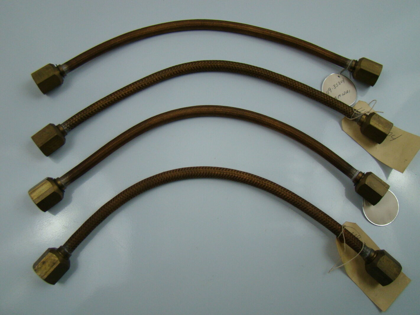 (4) 22" Copper Braided Hose 1" Connection Joseph Fazzio, Incorporated