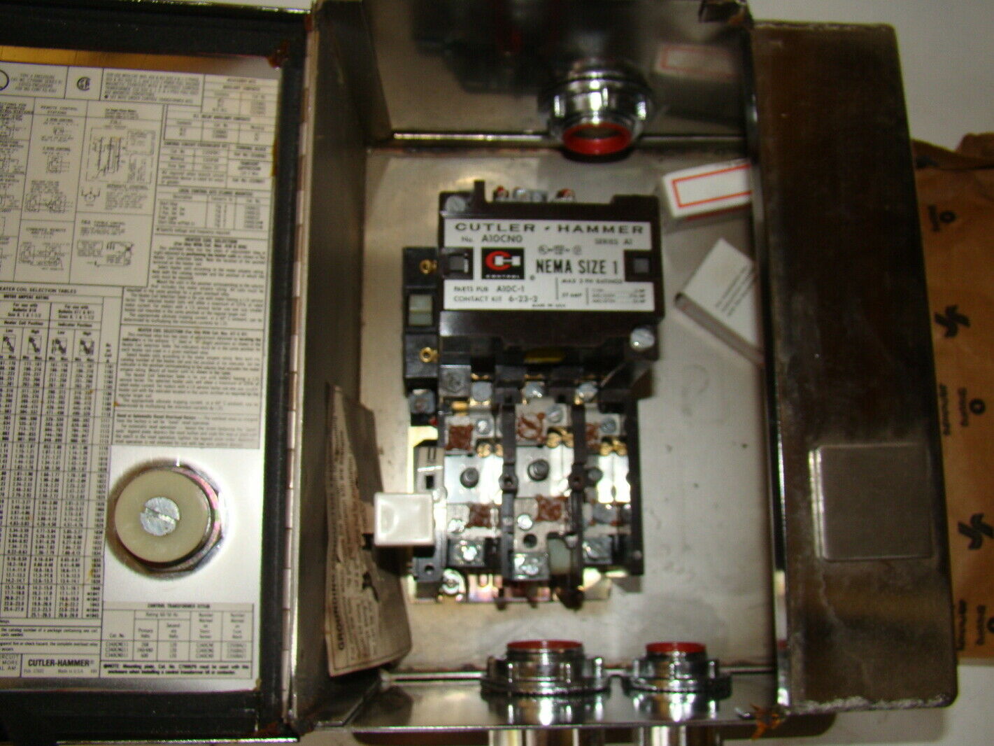 Cutler Hammer Stainless Steel Motor Starter A10CN0 Joseph Fazzio
