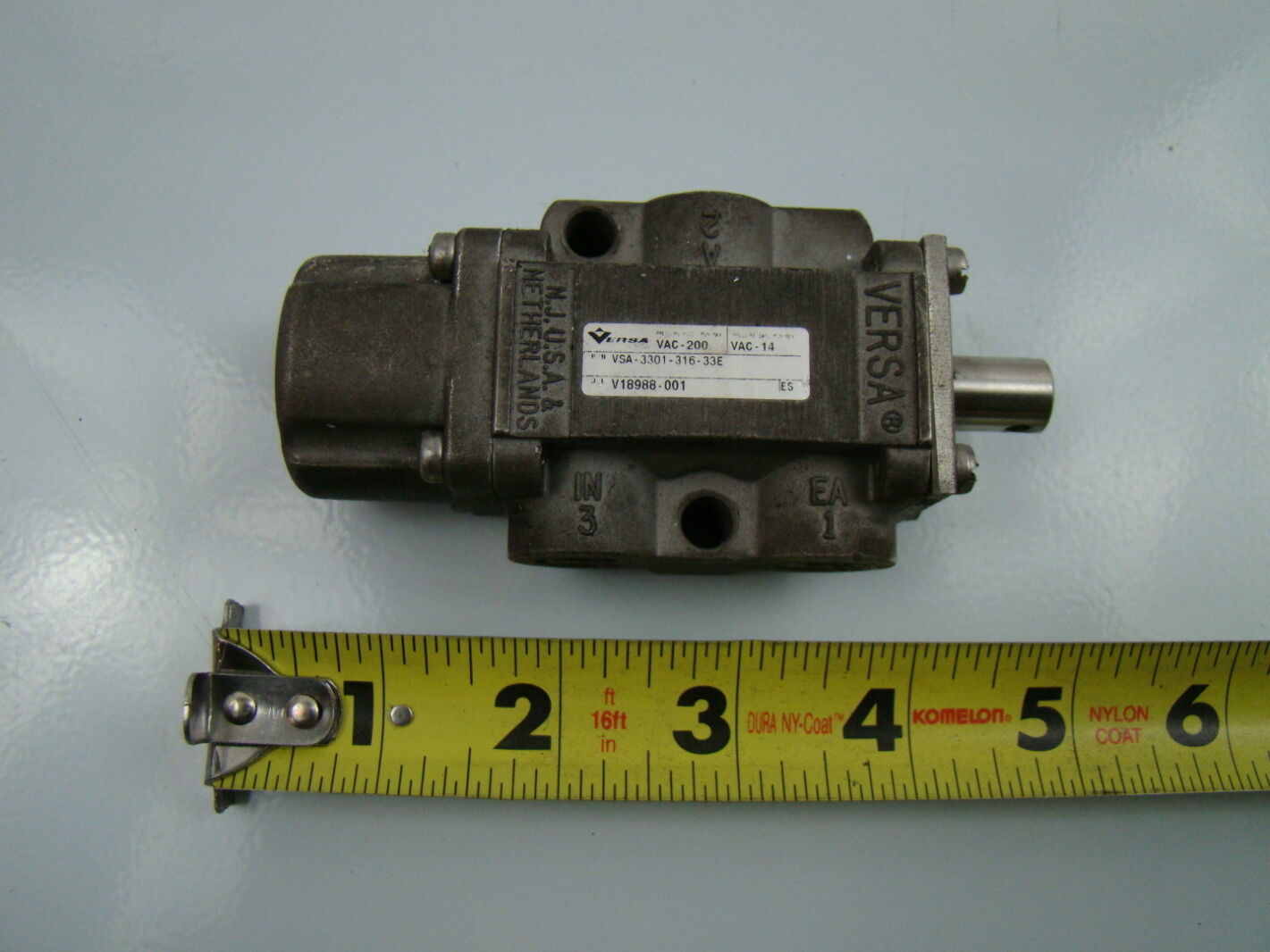 Versa Valves 1/4" ThreeWay Valve VSA330131633E Joseph Fazzio