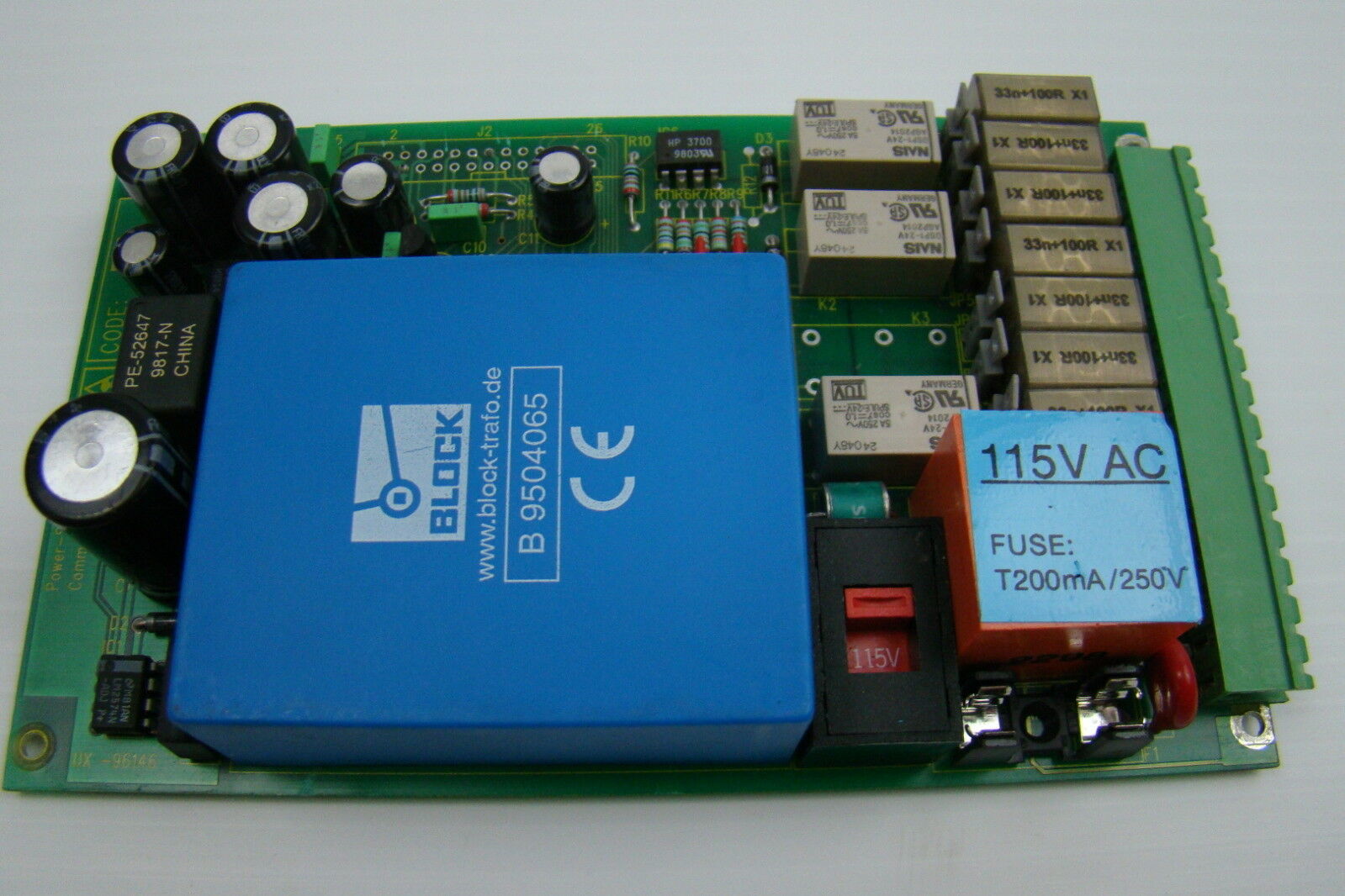 Power-Supply Board Common Electronic T200mA/250V IV-N-94VO/2898