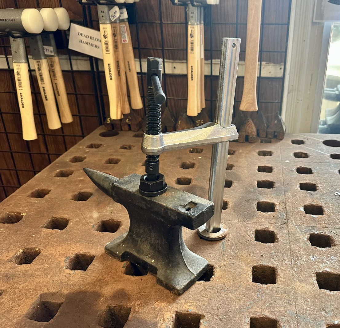 Welding Platen Hold-Down, Sliding T Handle Clamp for 1-1/2