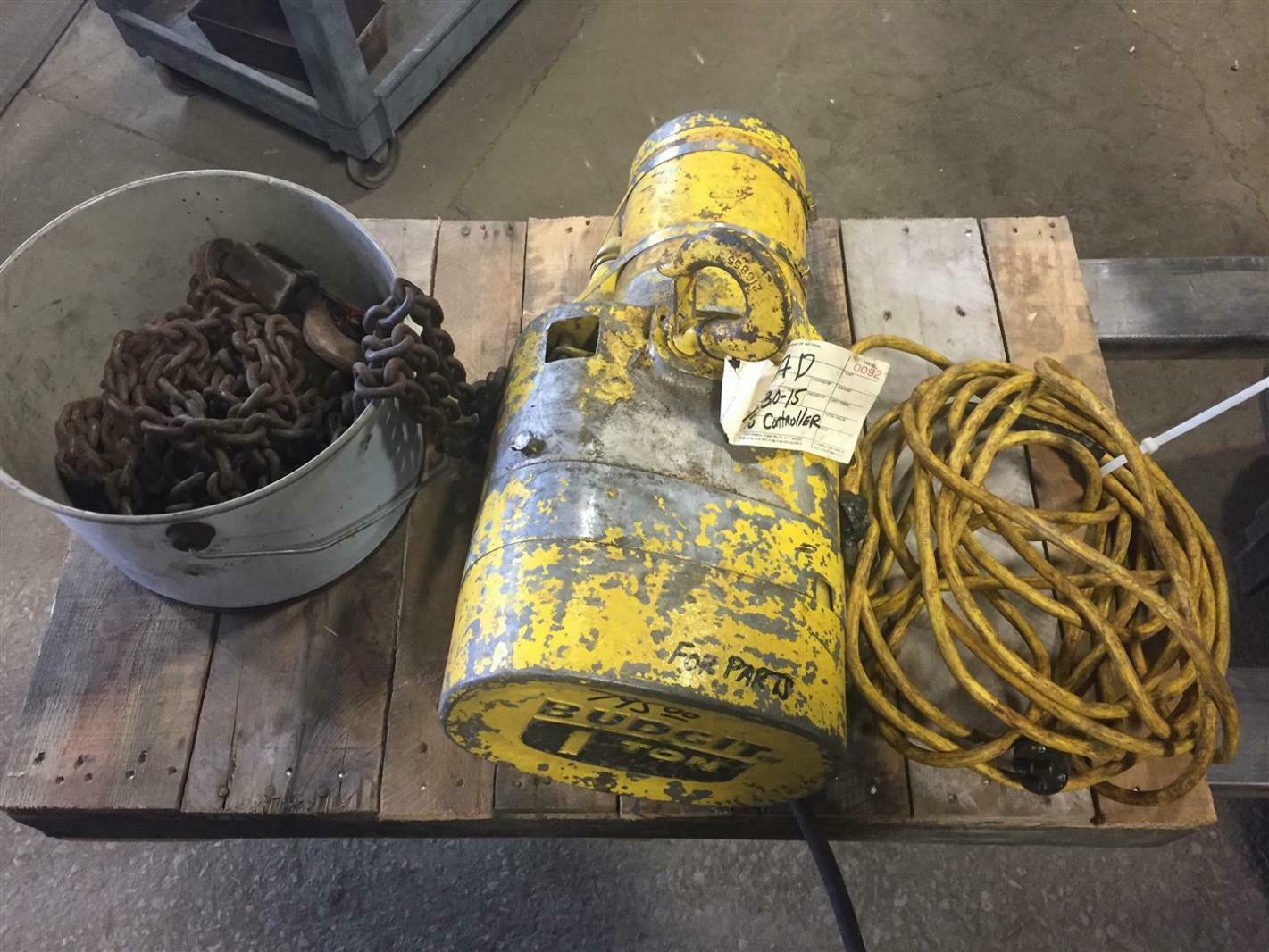 Budgit 1 Ton Chain Hoist 8 FPM, D4082R Joseph Fazzio, Incorporated