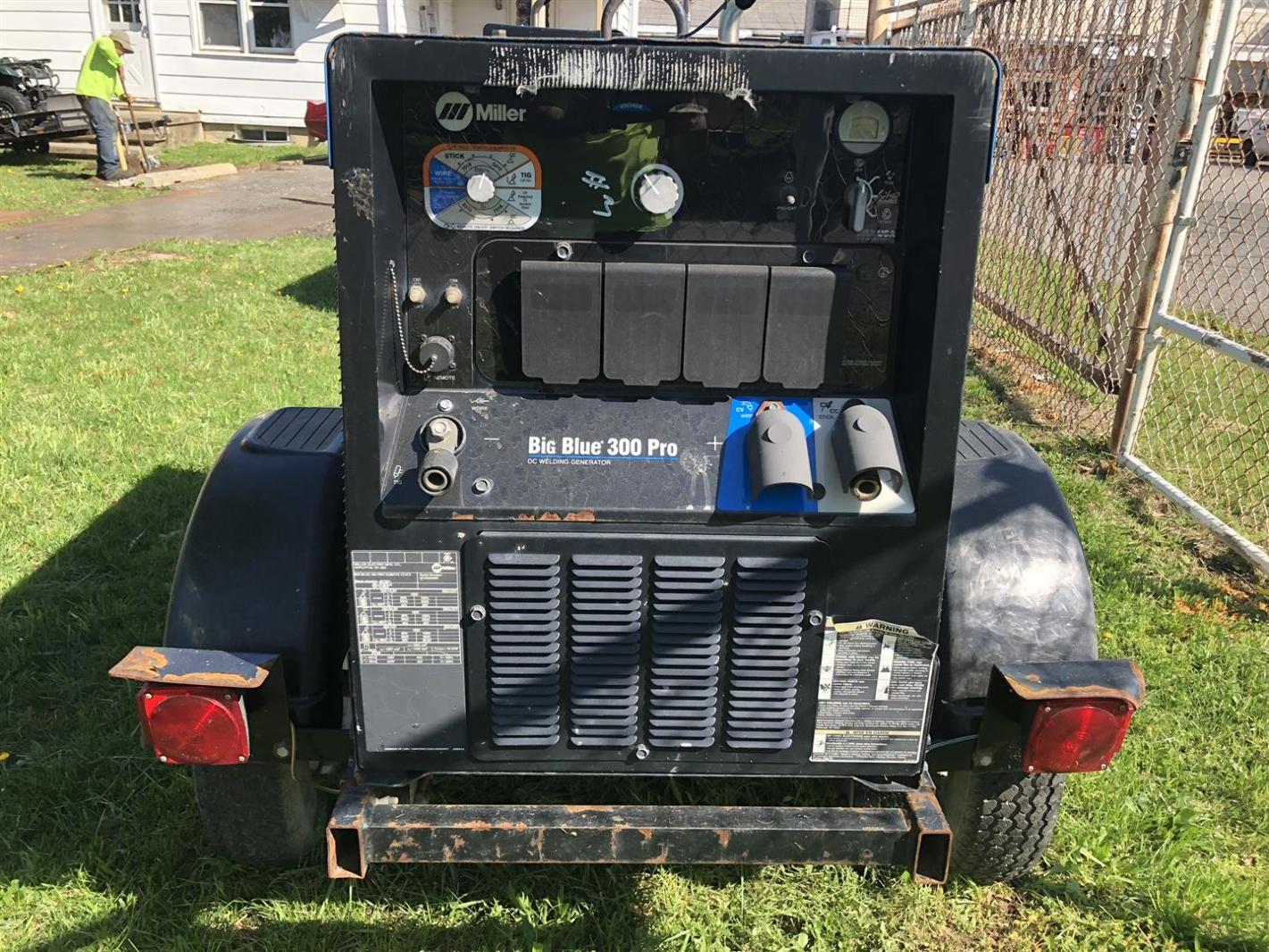 Miller Big Blue 300 Pro DC Welder CC/CV, 2012 Kubota Diesel & Trailer