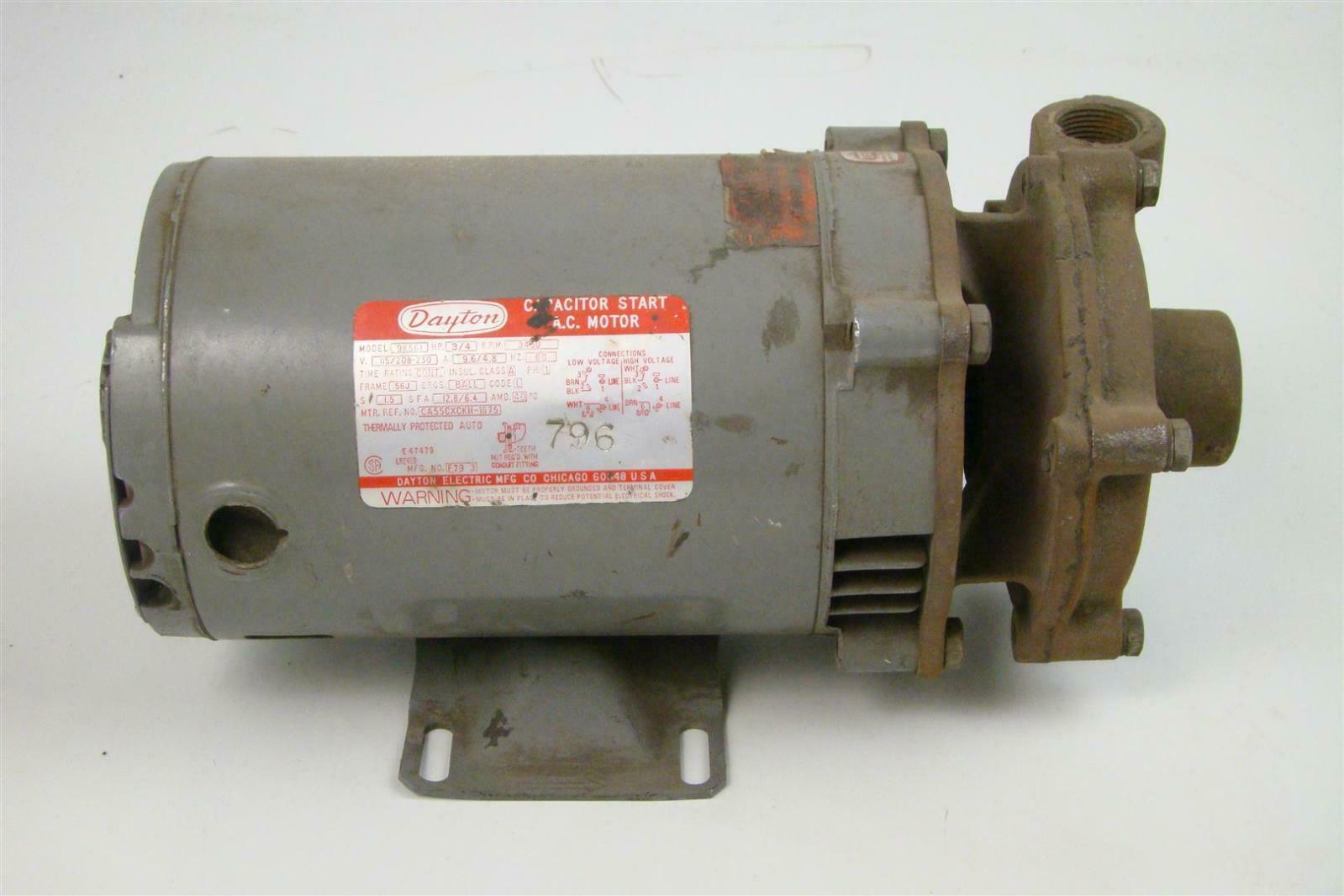 Teel Centrifugal Pump HP 3/4 , R.P.M 3450 115/220v, 9K561 Joseph