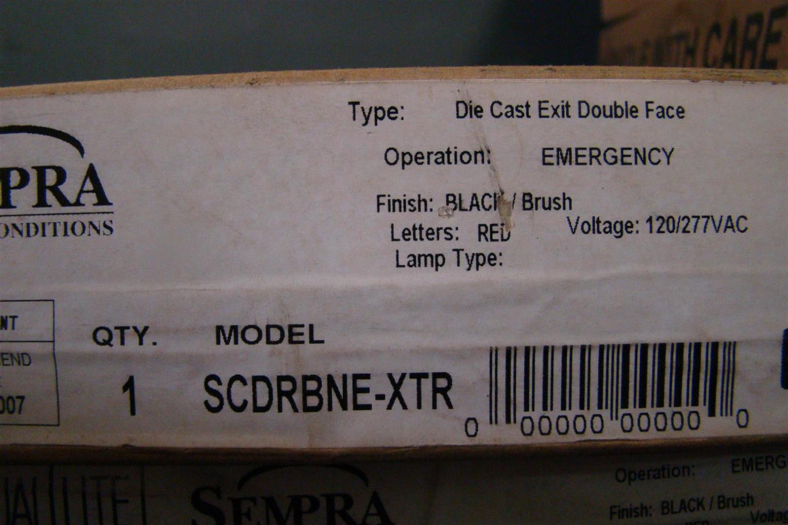 Sempra Cast Aluminum LED Exit Sign , SCDRBNE-XTR