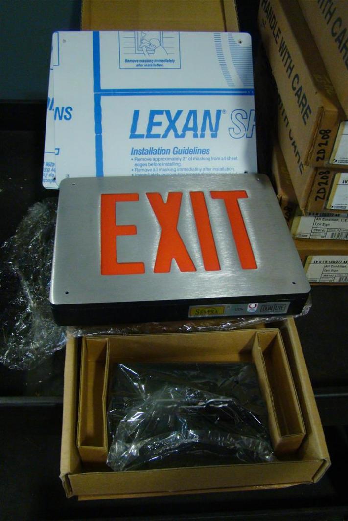 Sempra Cast Aluminum LED Exit Sign , SCDRBNE-XTR