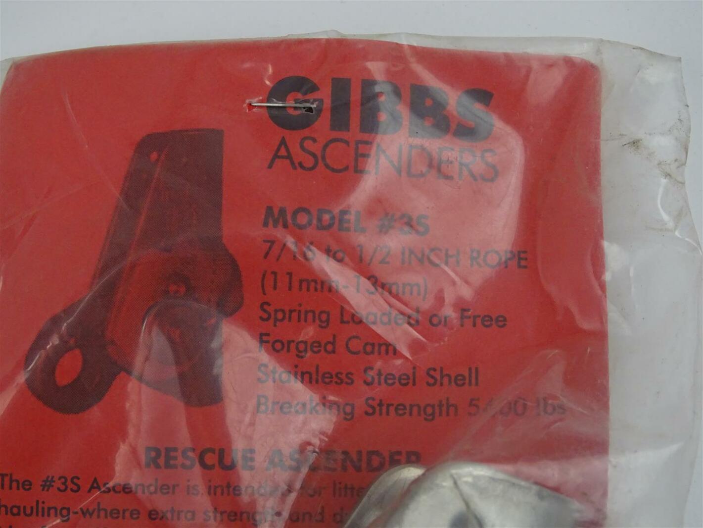Gibbs Ascenders 7/161/2" Rope, 5400 LB. , Model 35 Joseph Fazzio