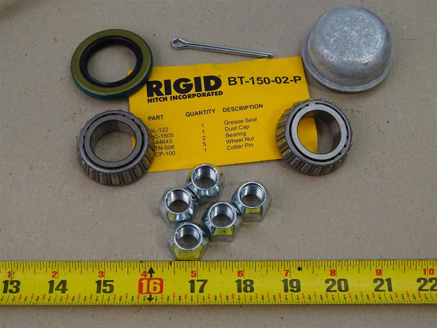Rigid Hitch Trailer Hub Bearing Kit , BT15002P Joseph Fazzio