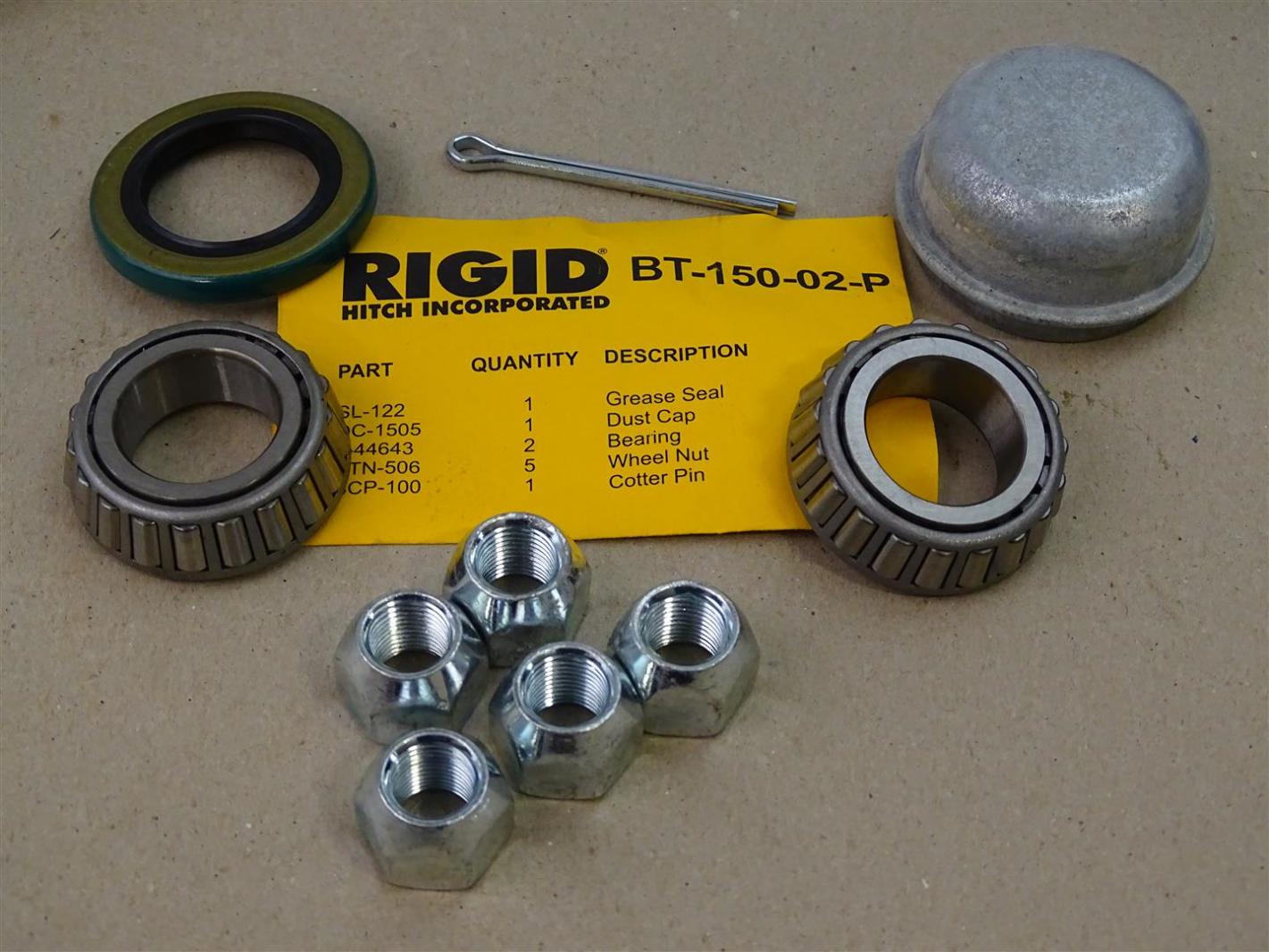Rigid Hitch Trailer Hub Bearing Kit , BT15002P Joseph Fazzio