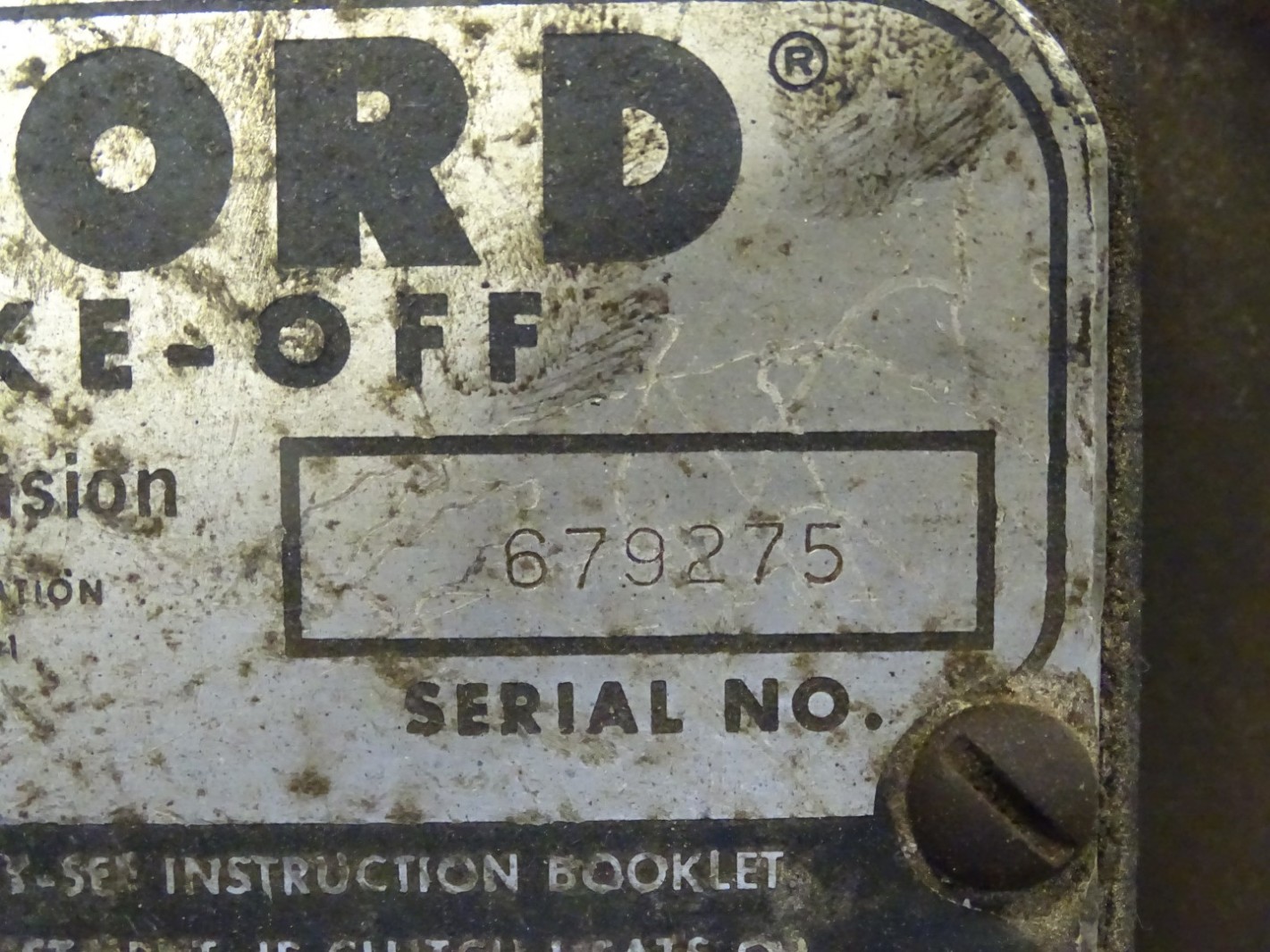 Rockford Power Take off PTO Clutch PTA 5898 , D9JL7275A Joseph