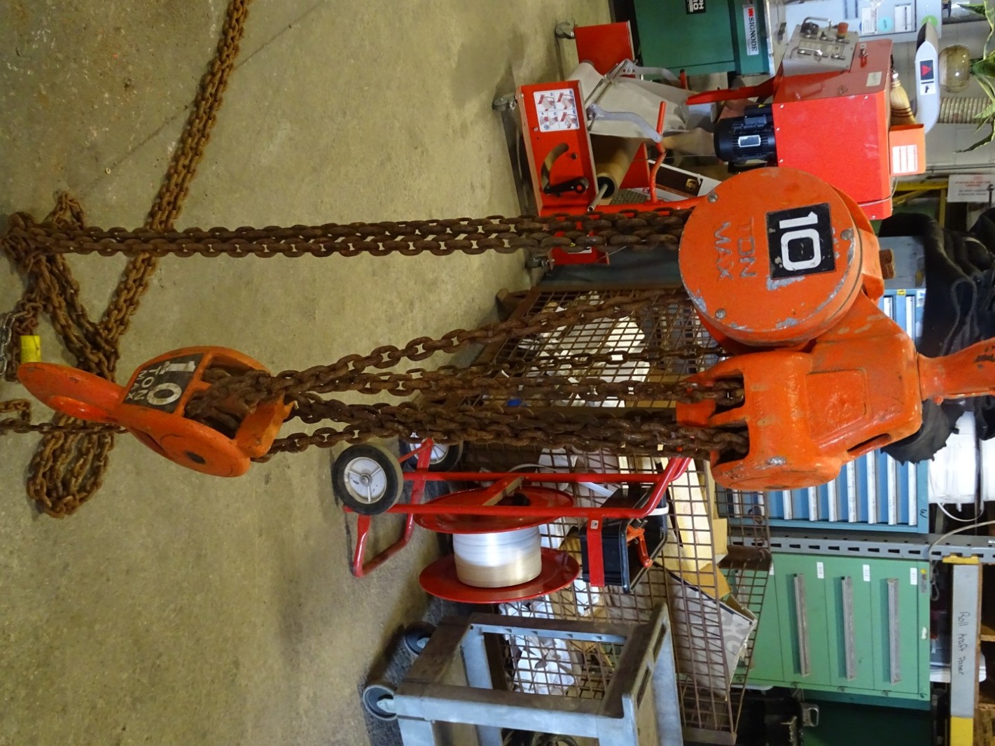 Columbus Mckinnon 10TON Chain Hoist, Manual Chain Fall, 20,000 LB