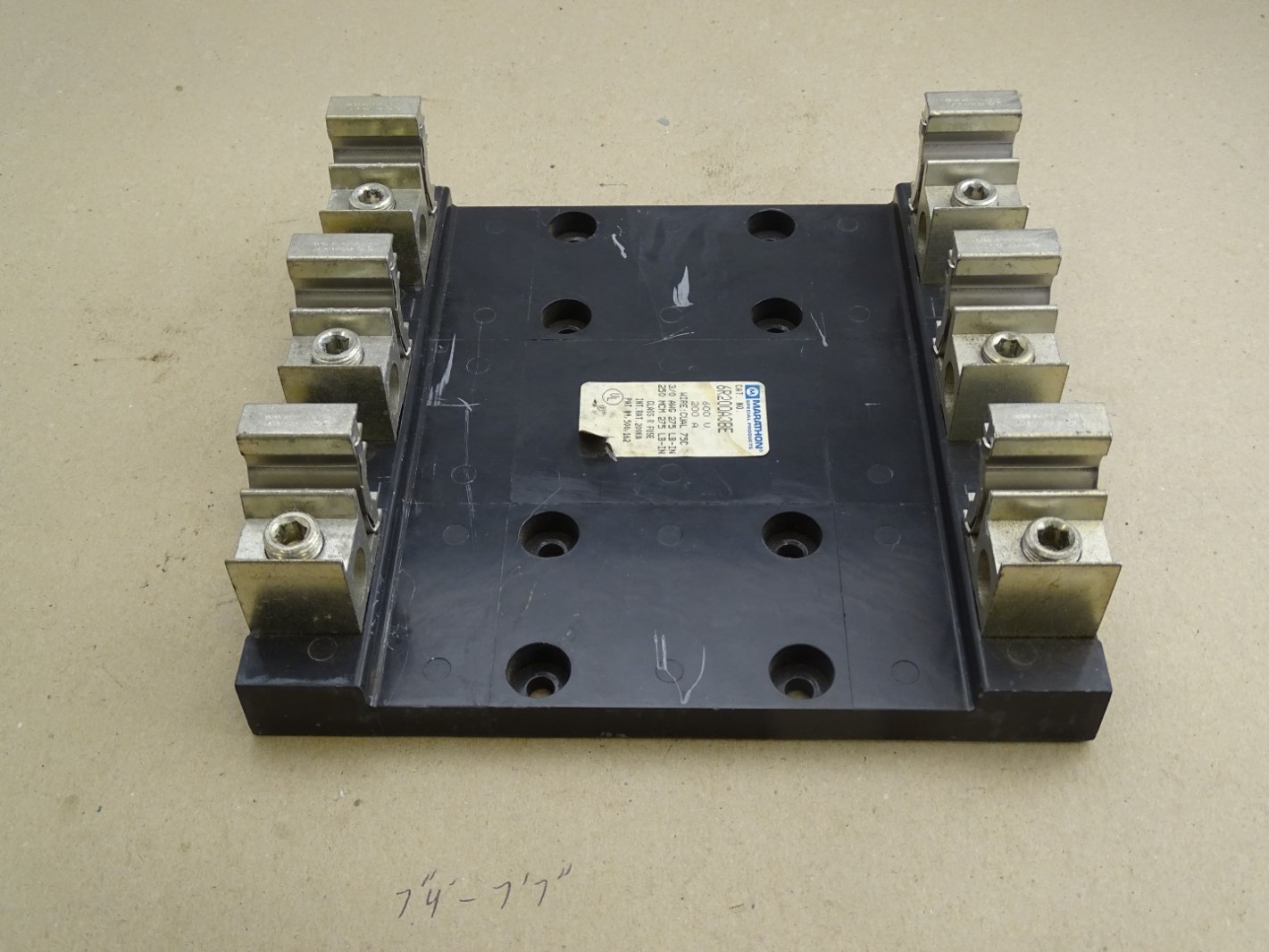 Marathon Fuse Holder 600V 200A , 6R200A3BE Joseph Fazzio, Incorporated