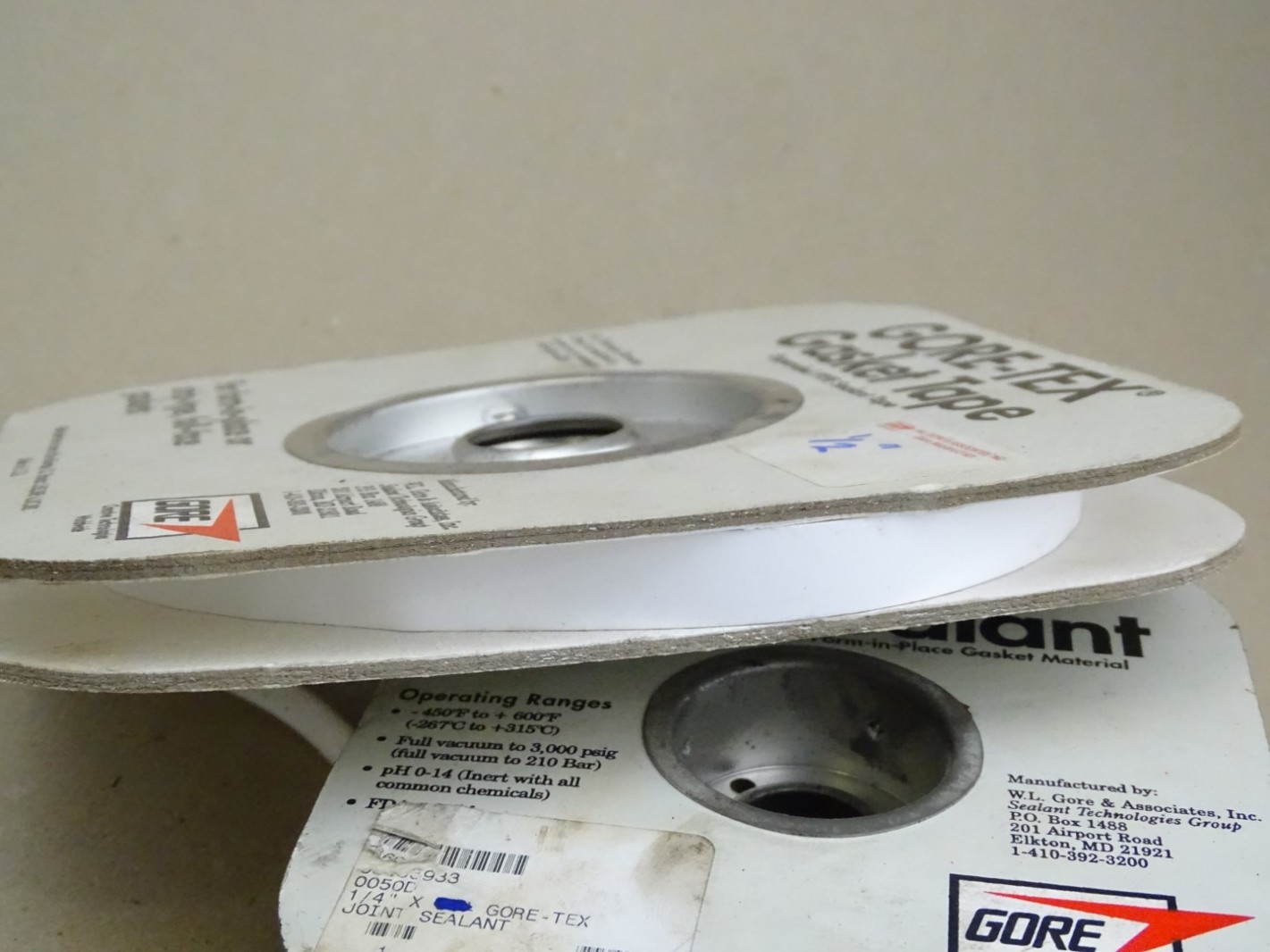 GoreTex ePTFE sealing cord, Gasket Tape , 1/4" & 1/2" Joseph Fazzio