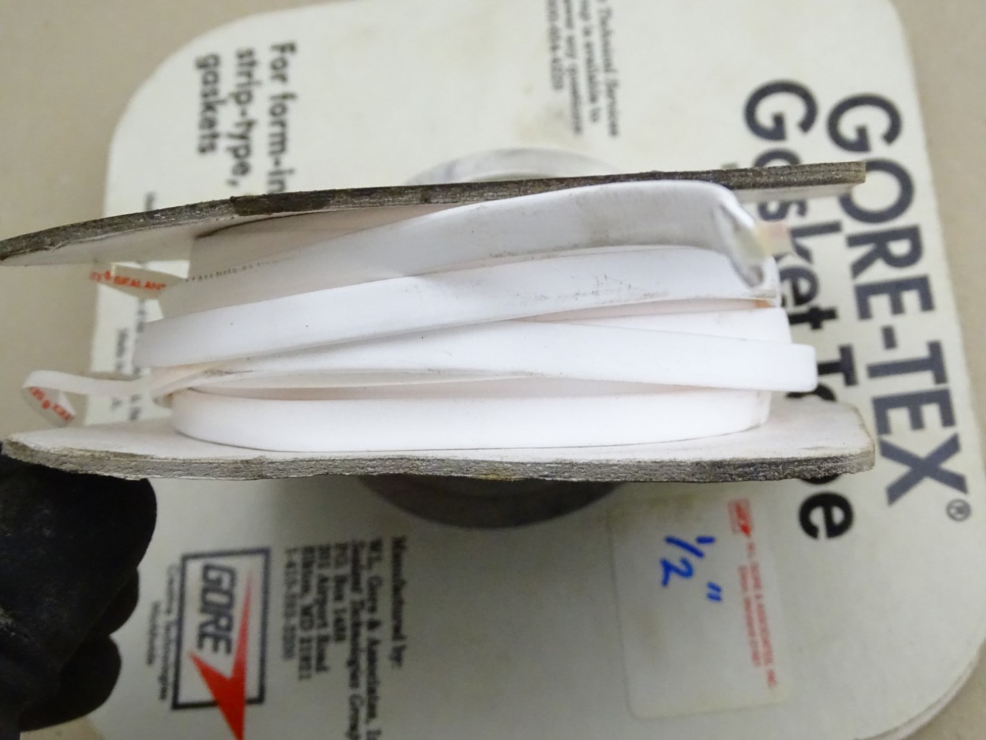 GoreTex ePTFE sealing cord, Gasket Tape , 1/4" & 1/2" Joseph Fazzio