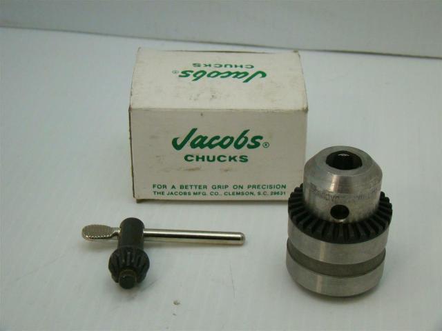 Jacobs 14569C 24BA Keyed Drill Chuck - 1/2" Capacity, 3/8-24 Thread Mount