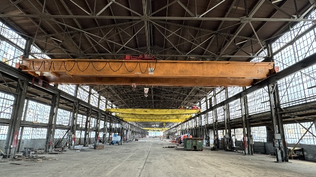 Shaw-Box, 20 TON, 75 FT. Span, Double Girder Top Running Bridge Crane,  Dual Shaw-Box, 20 TON, 75 FT. Span, Double Girder Top Running Bridge Crane,  Dual